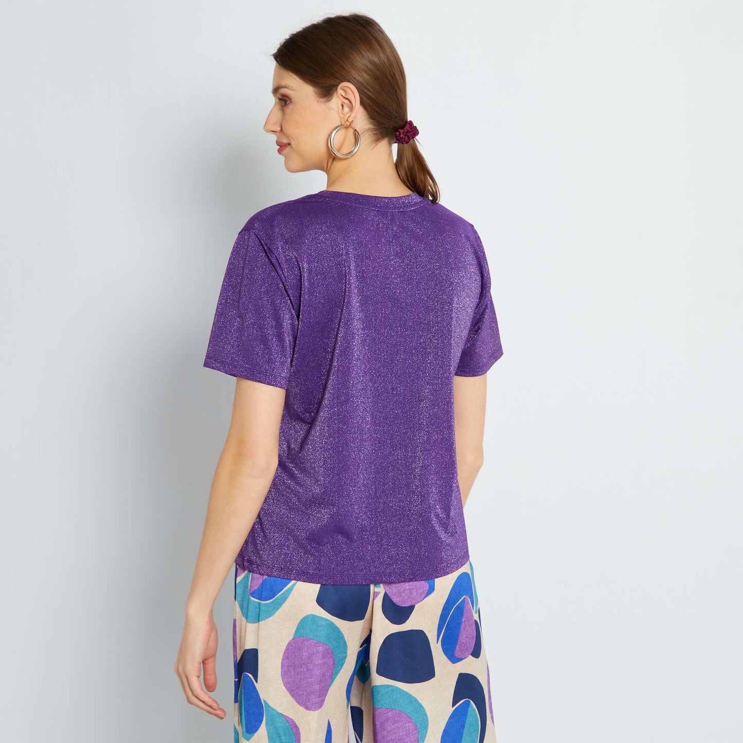 T-shirt col rond iris Violet