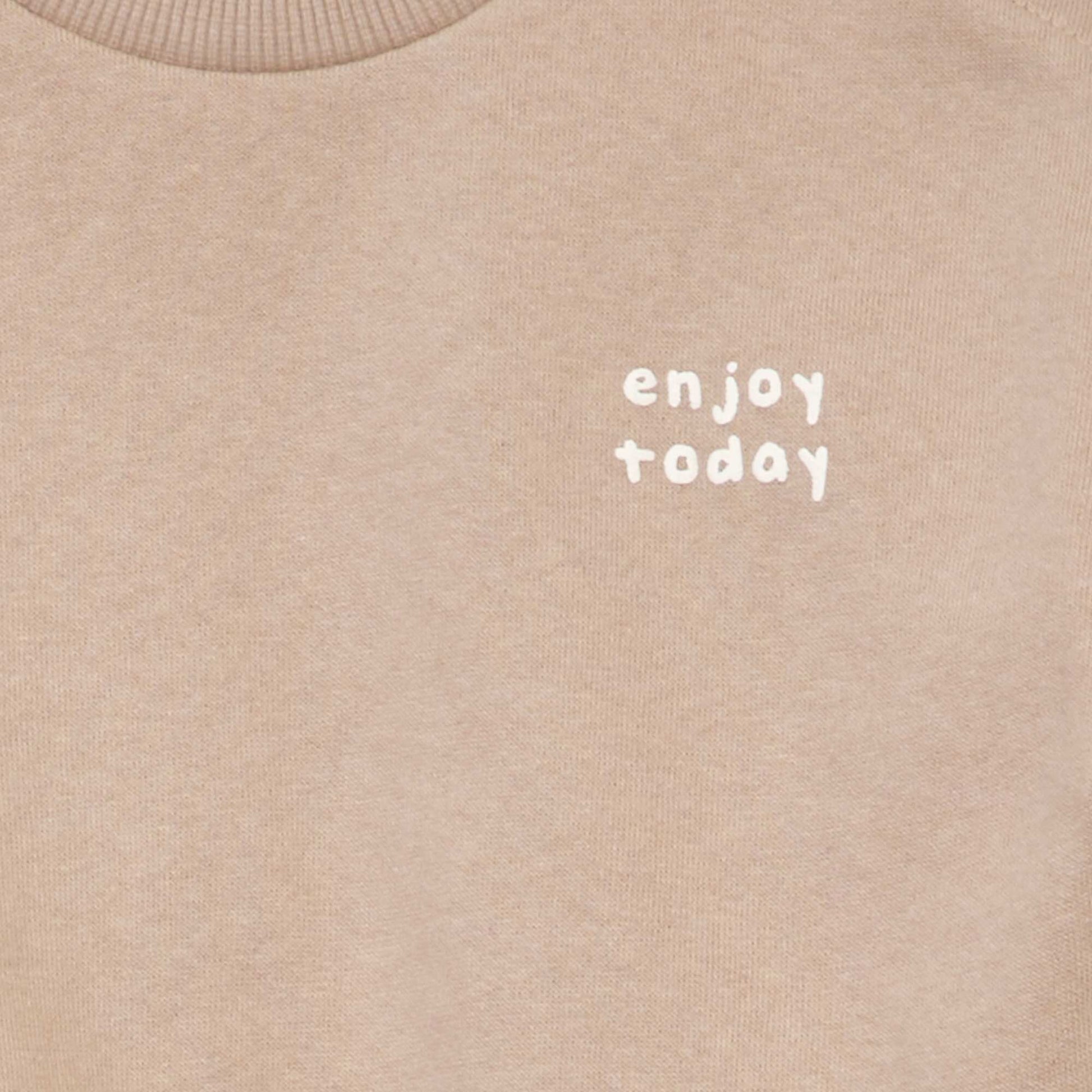 Sweat unisexe oversize en molleton Beige