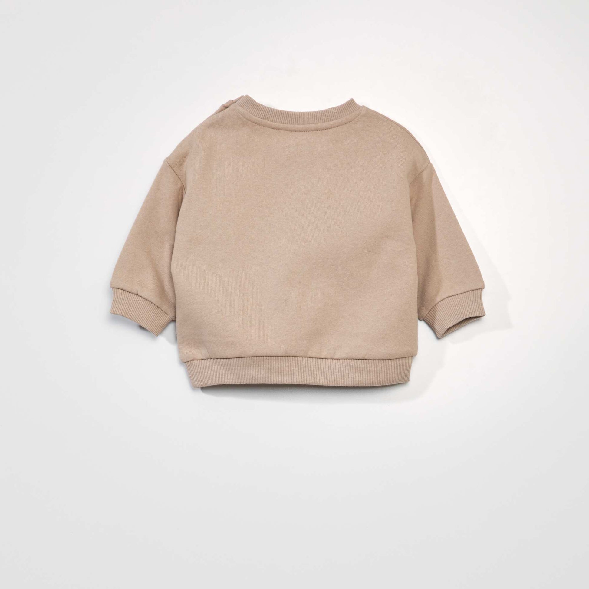 Sweat unisexe oversize en molleton Beige