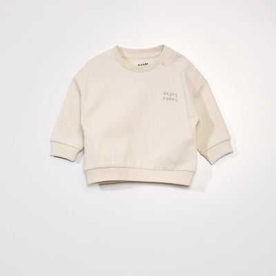 Sweat unisexe oversize en molleton Blanc