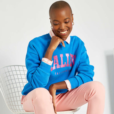 Sweat en molleton Bleu