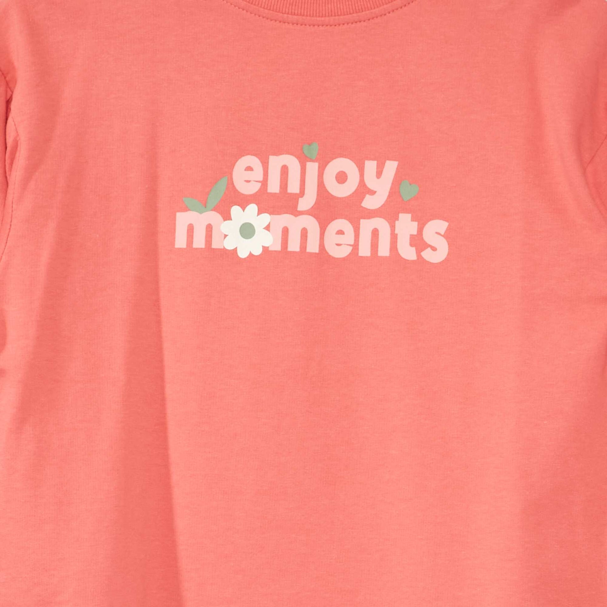 T-shirt en maille jersey effet 2 en 1 Rose