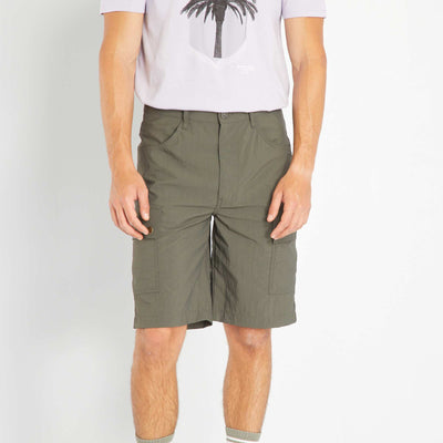 Bermuda en toile parachute Kaki