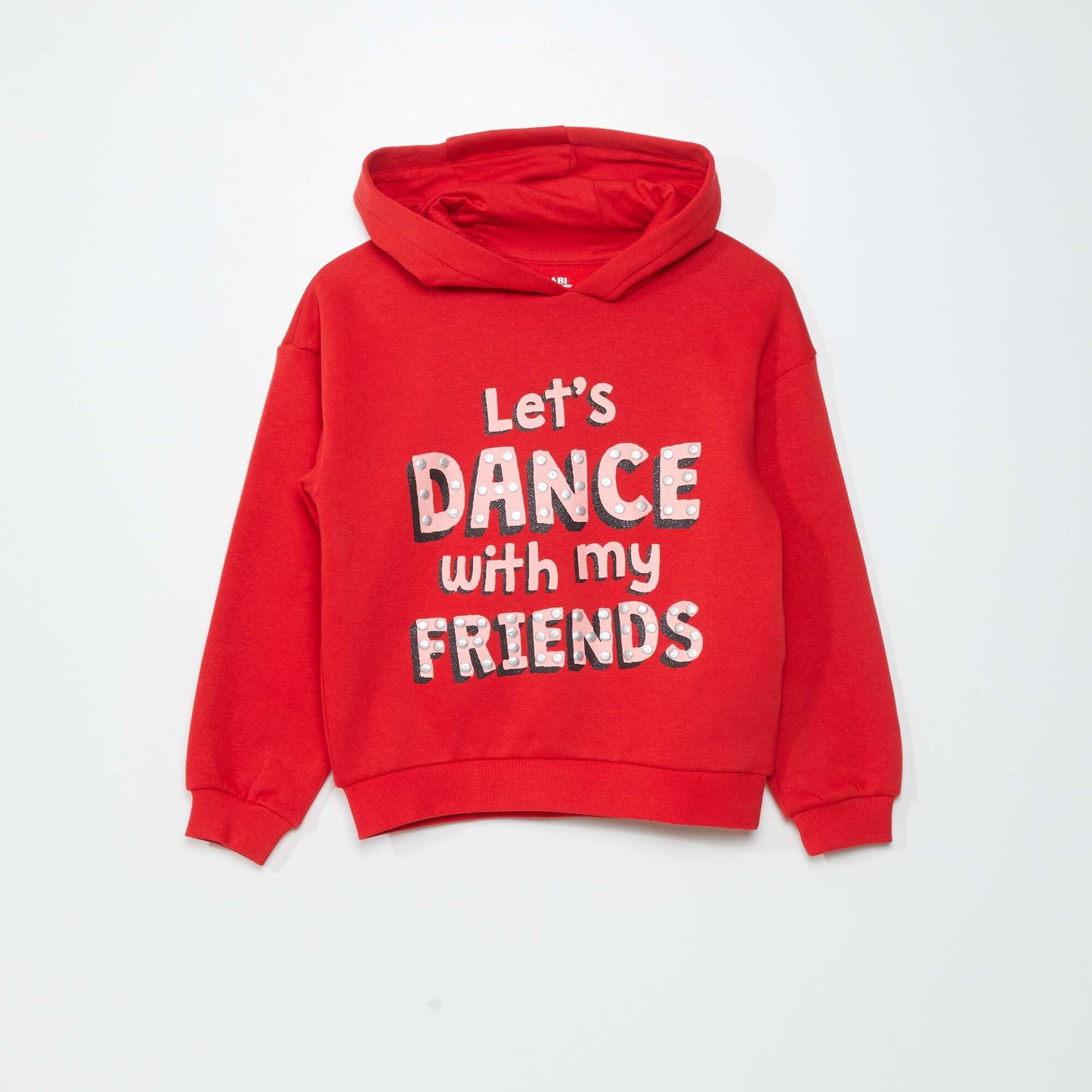 Sweat capuche en molleton Rouge
