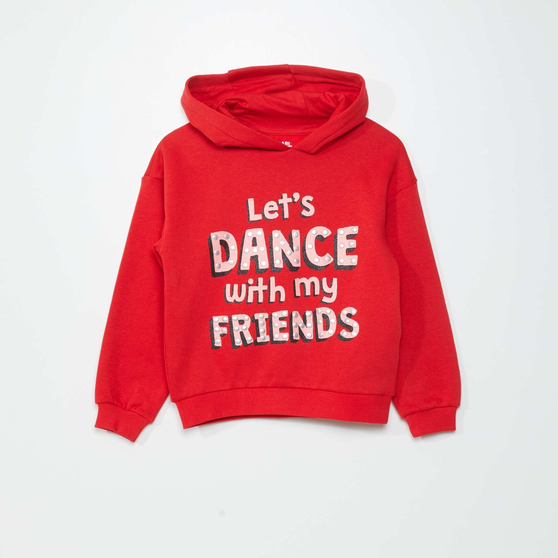 Sweat capuche en molleton Rouge