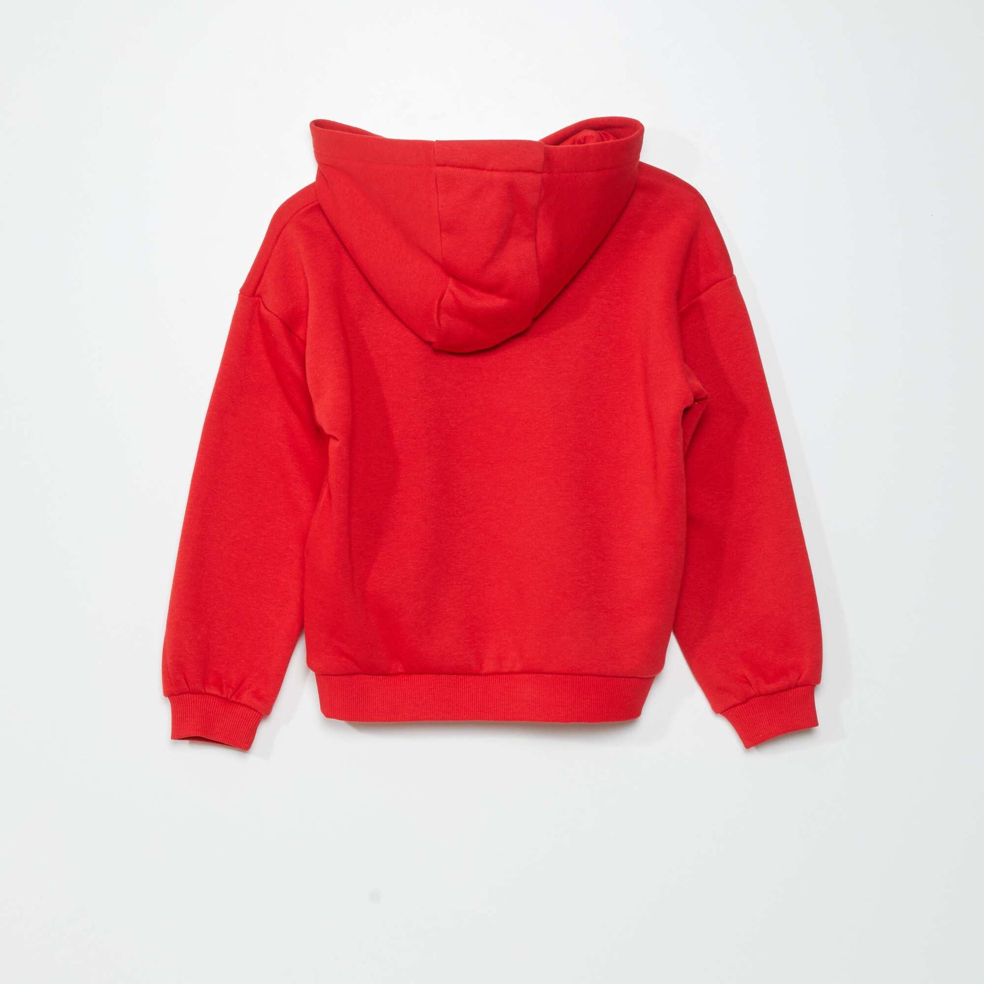 Sweat capuche en molleton Rouge