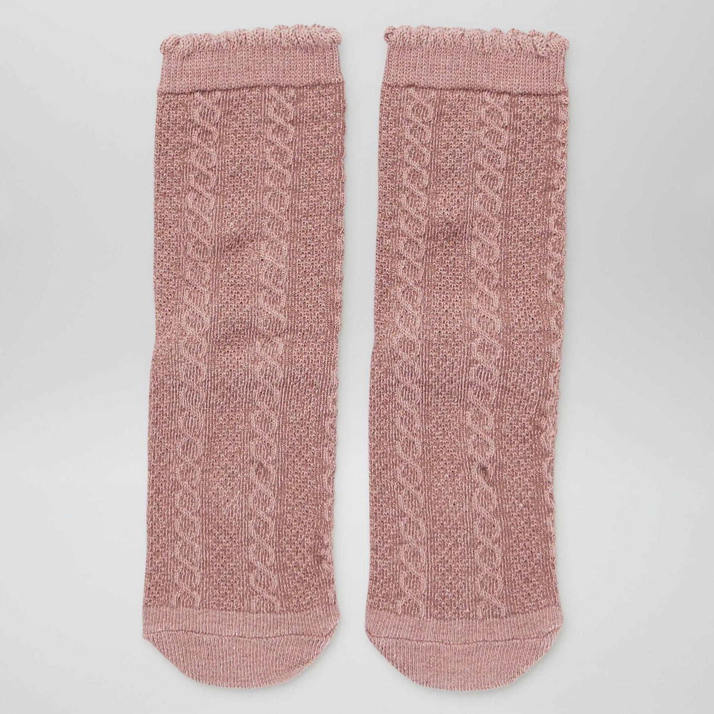 Lot de 5 paires de chaussettes torsad es Violet/rose/gris