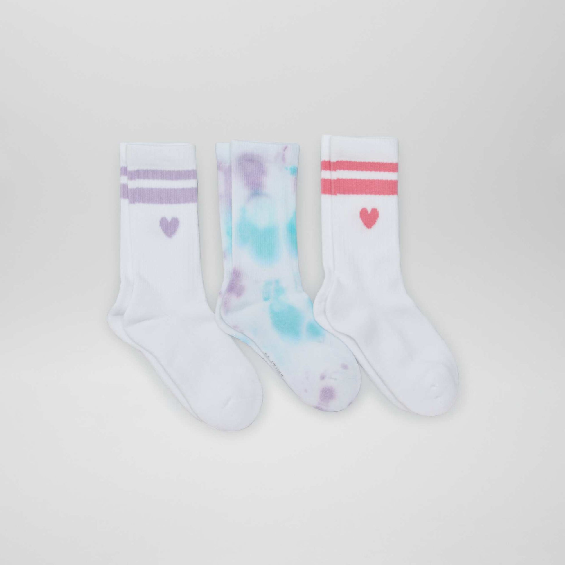 Lot de 3 paires de chaussettes esprit sportives Blanc