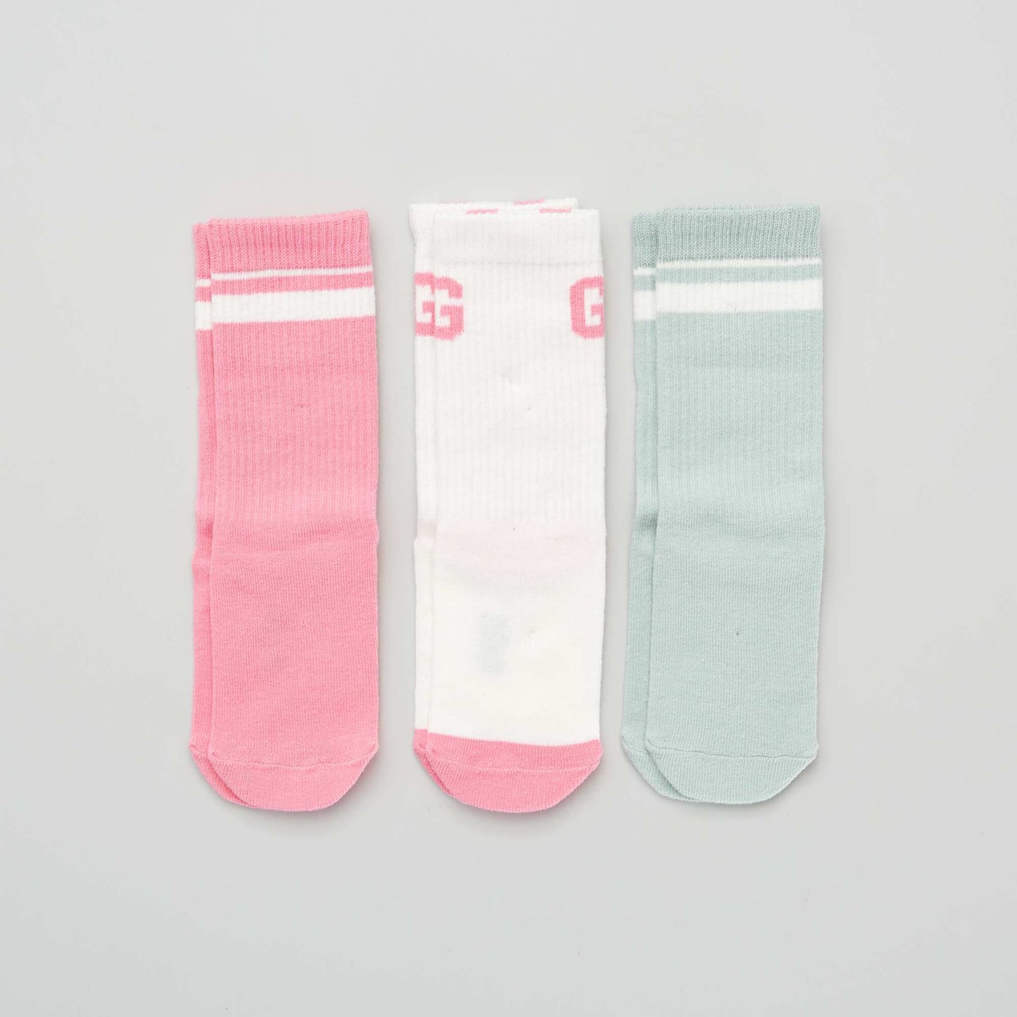 Lot de 3 paires de chaussettes Rose