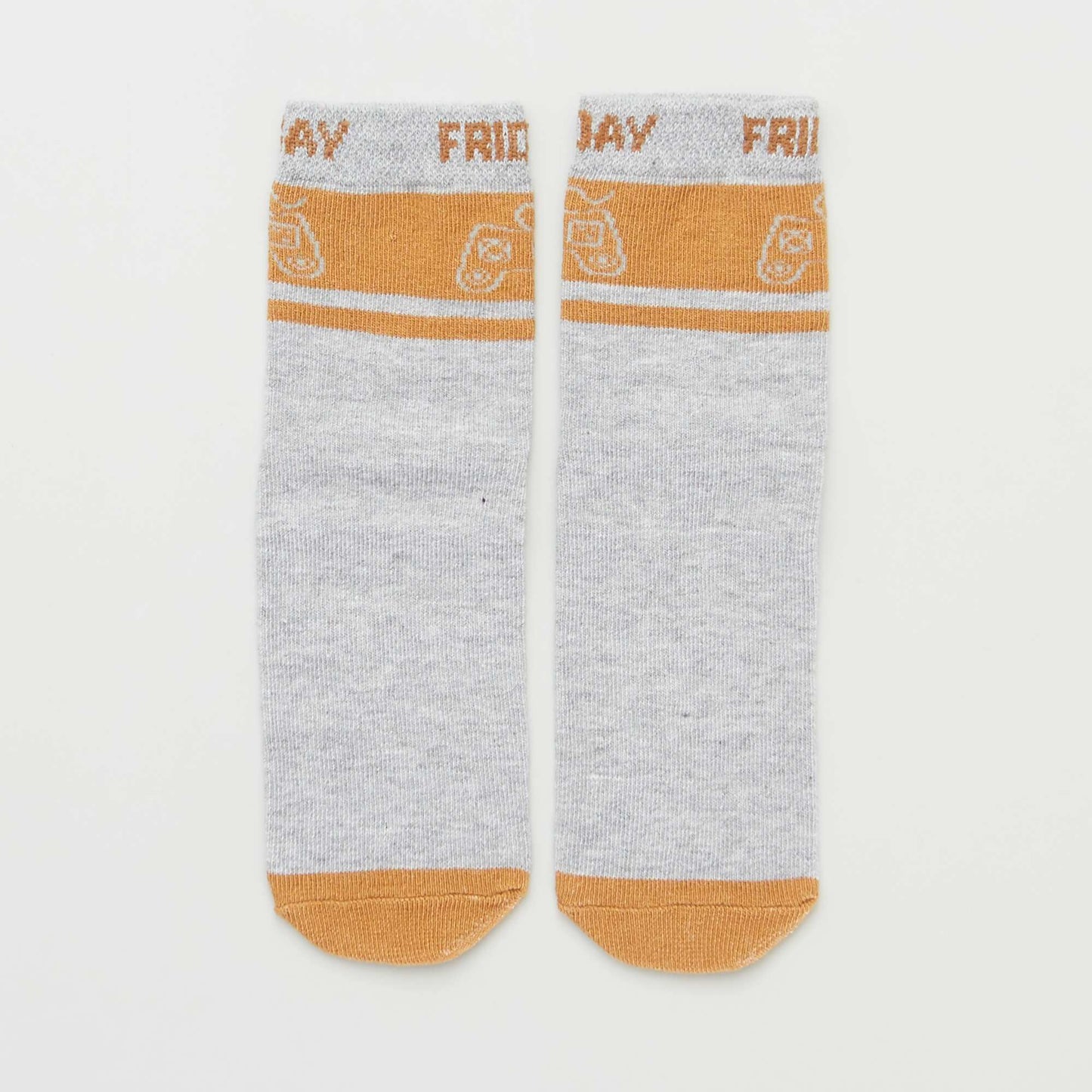 Lot 5 paires de chaussettes 'semainier' Gris/couleur