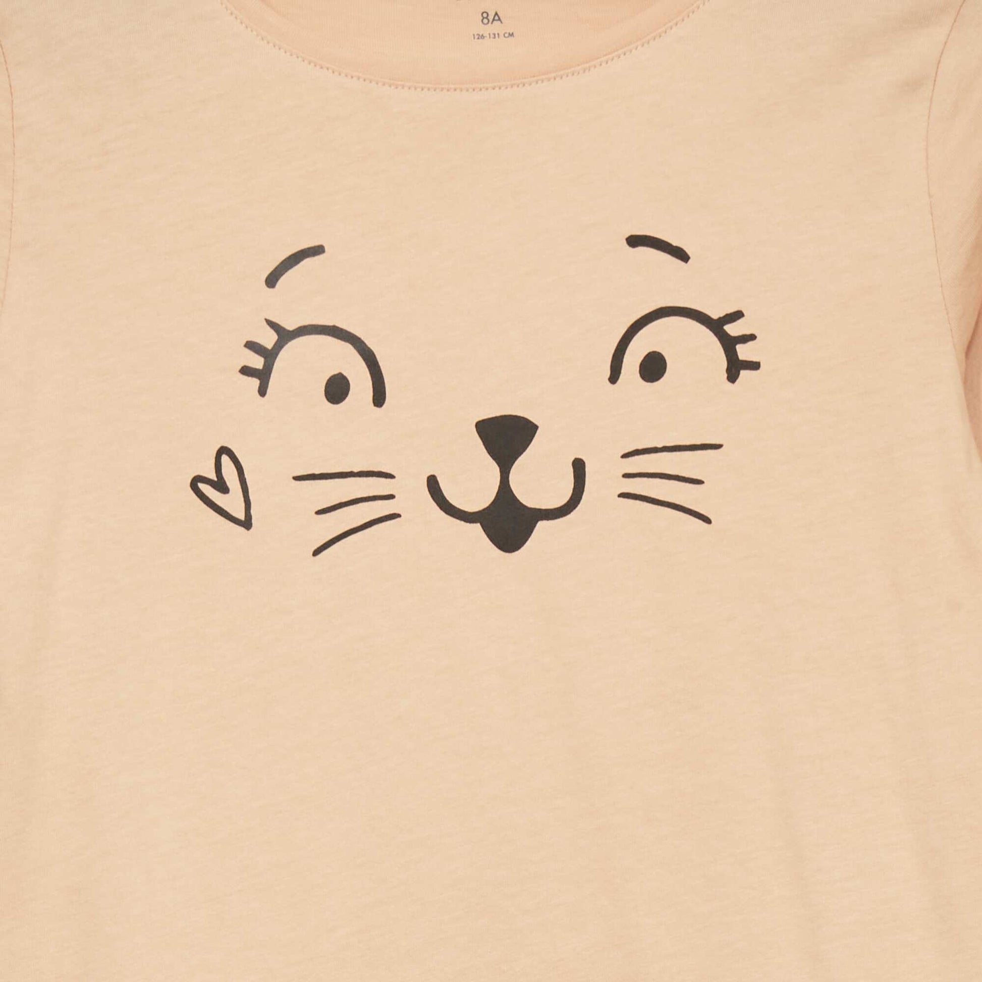 T-shirt manches longues avec imprim Beige