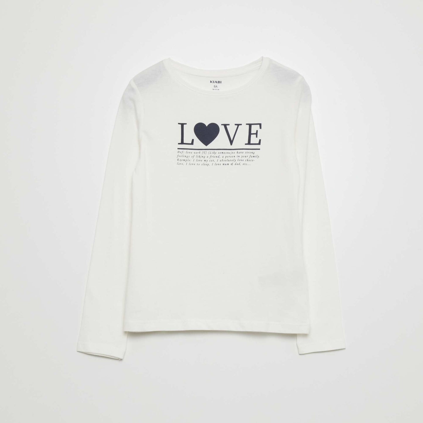 T-shirt   manches longues avec imprim  Blanc