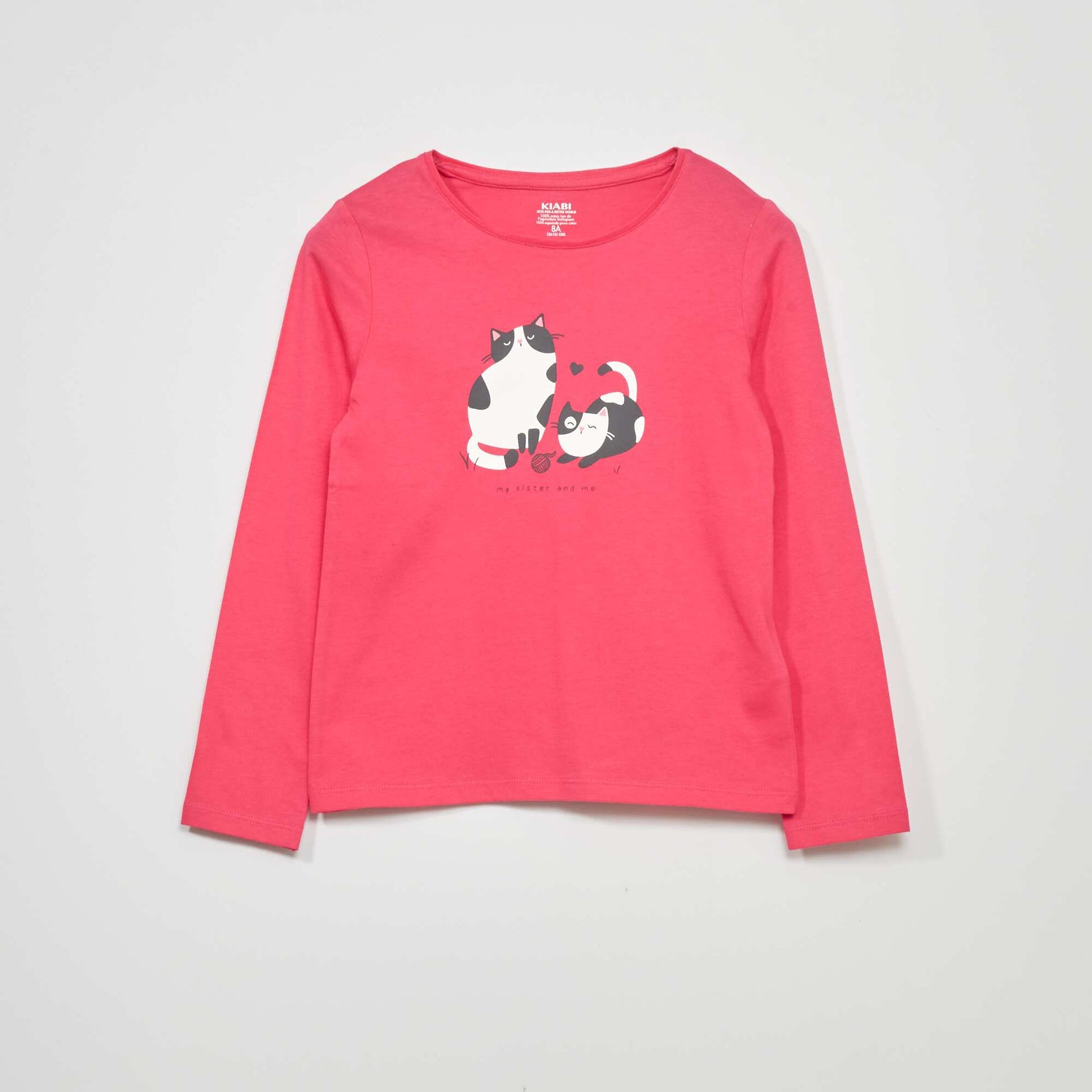 T-shirt manches longues Rose