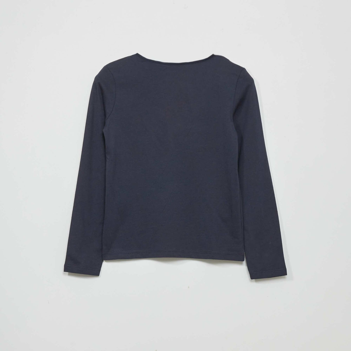 T-shirt imprim manches longues Bleu