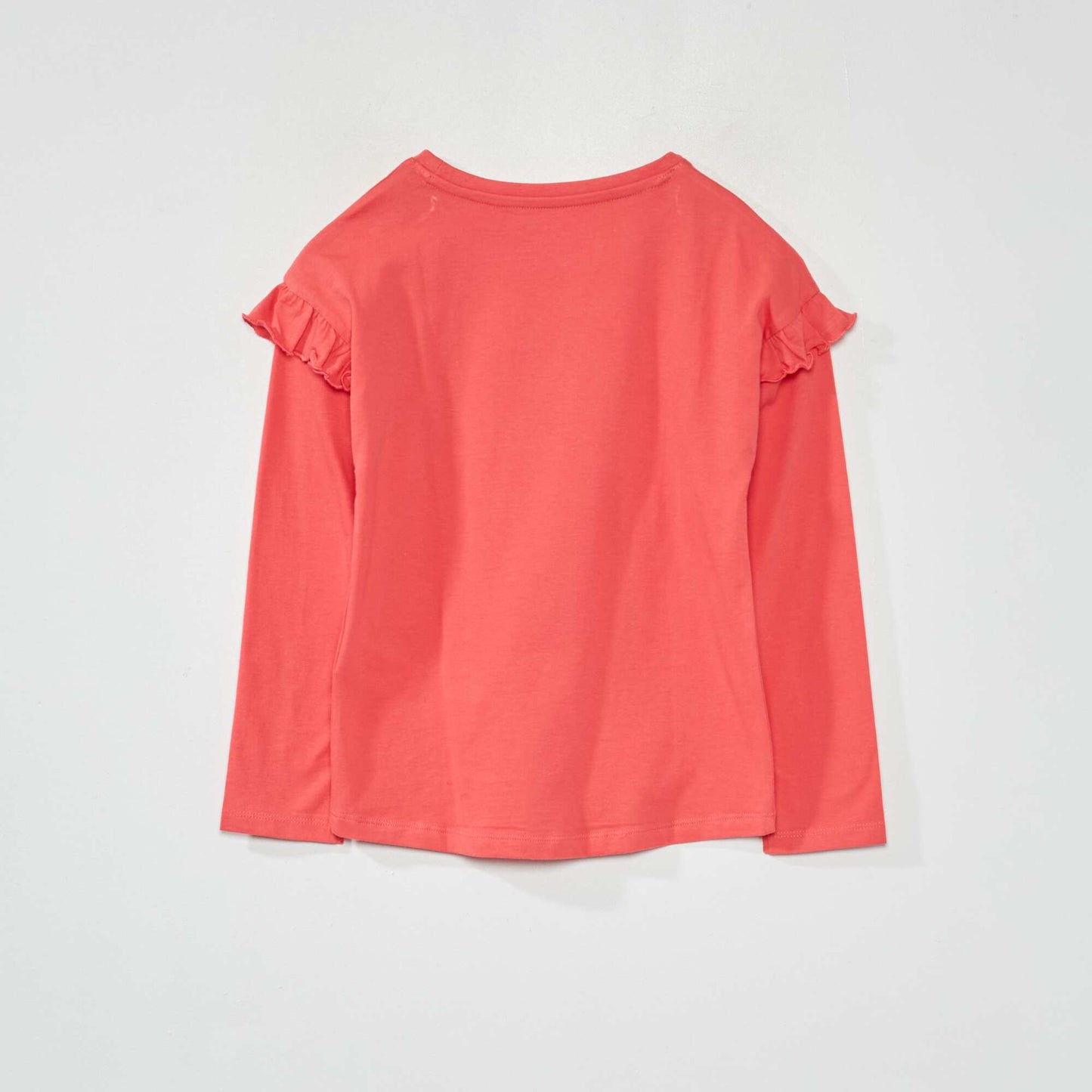 T-shirt 'Minnie' manches longues volant es Rose