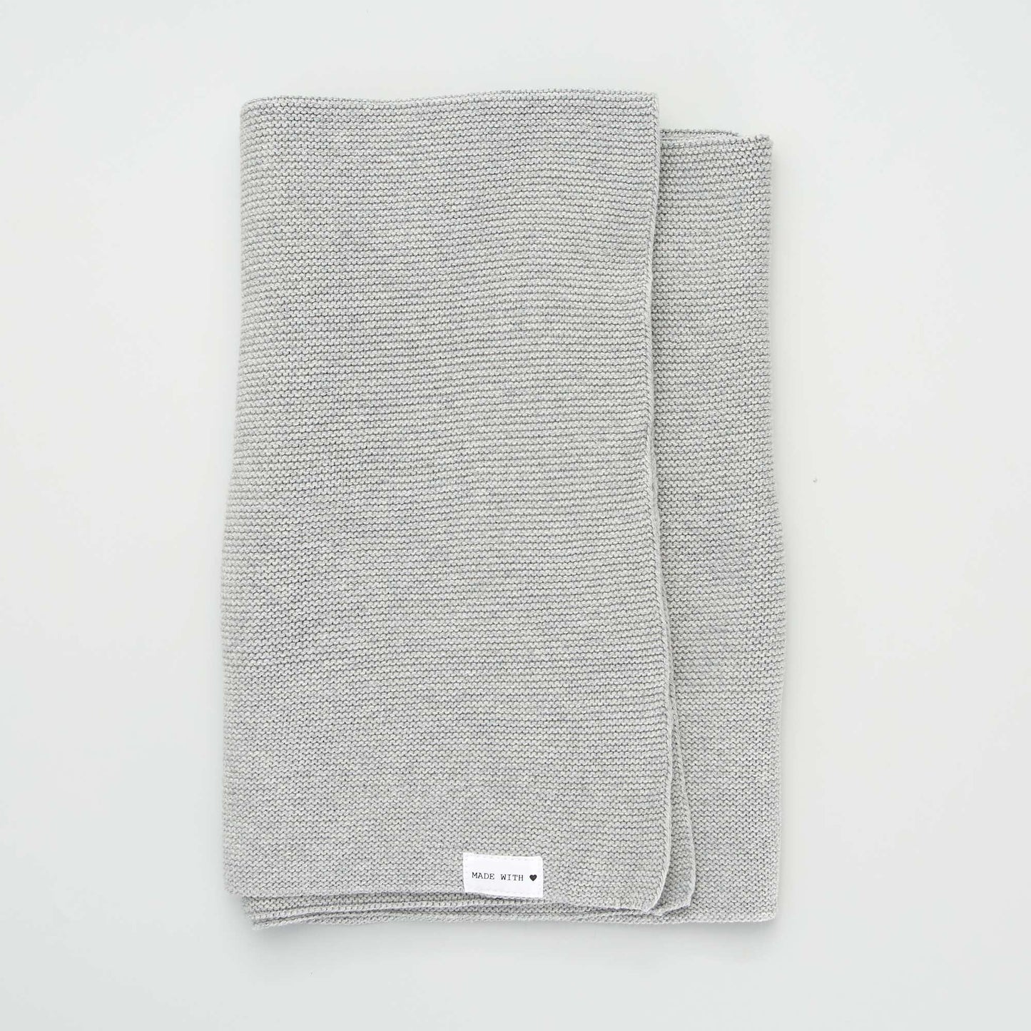 Couverture en maille tricot Gris