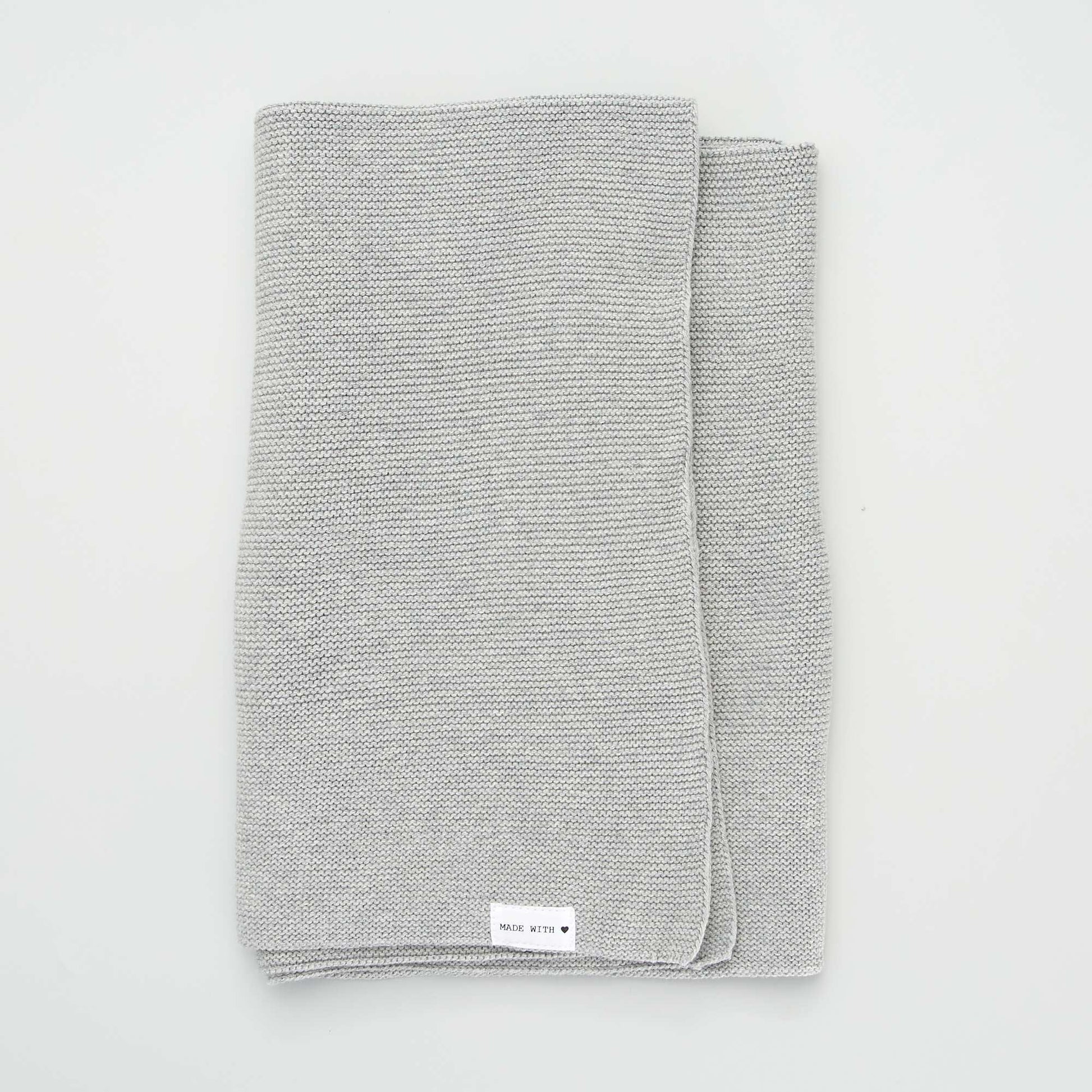 Couverture en maille tricot Gris