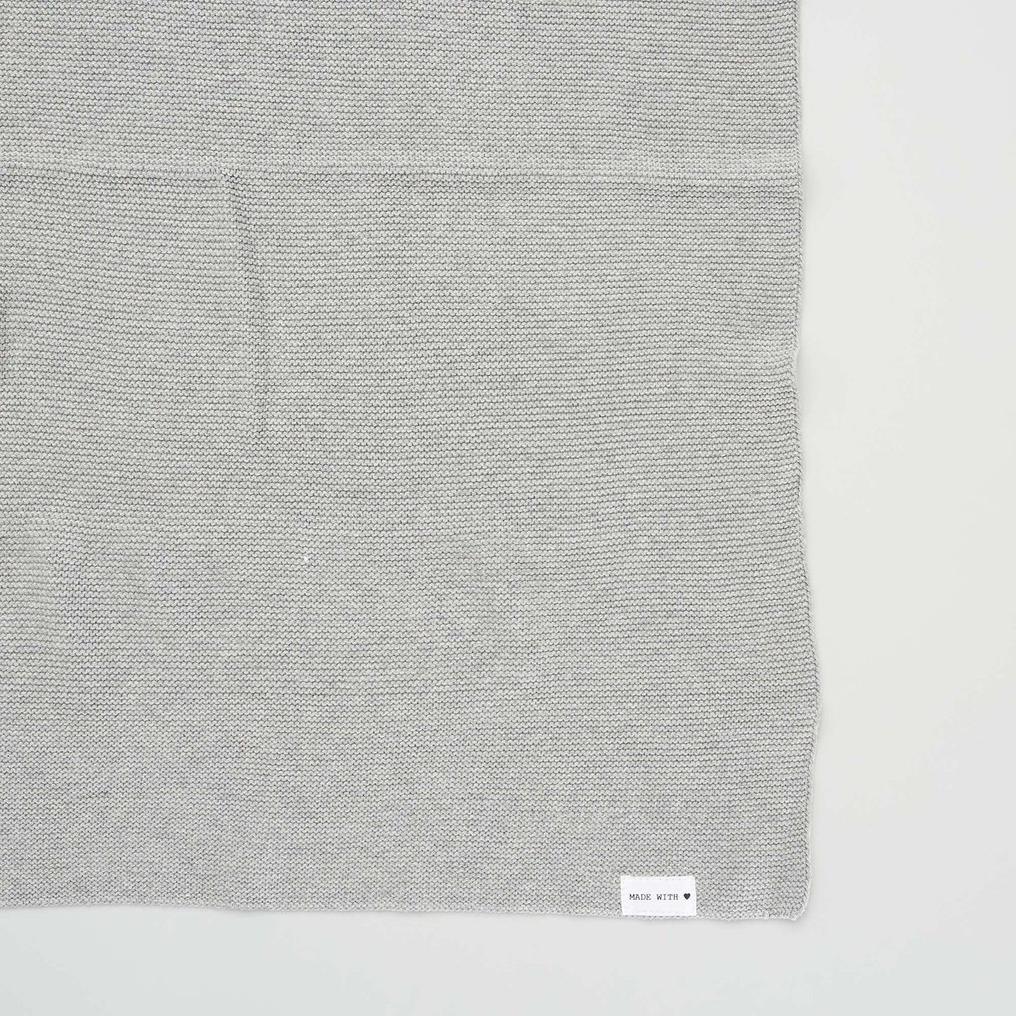 Couverture en maille tricot Gris