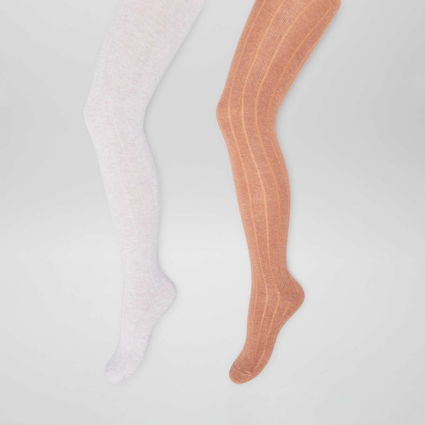 Lot de 2 collants chauds Marron/beige