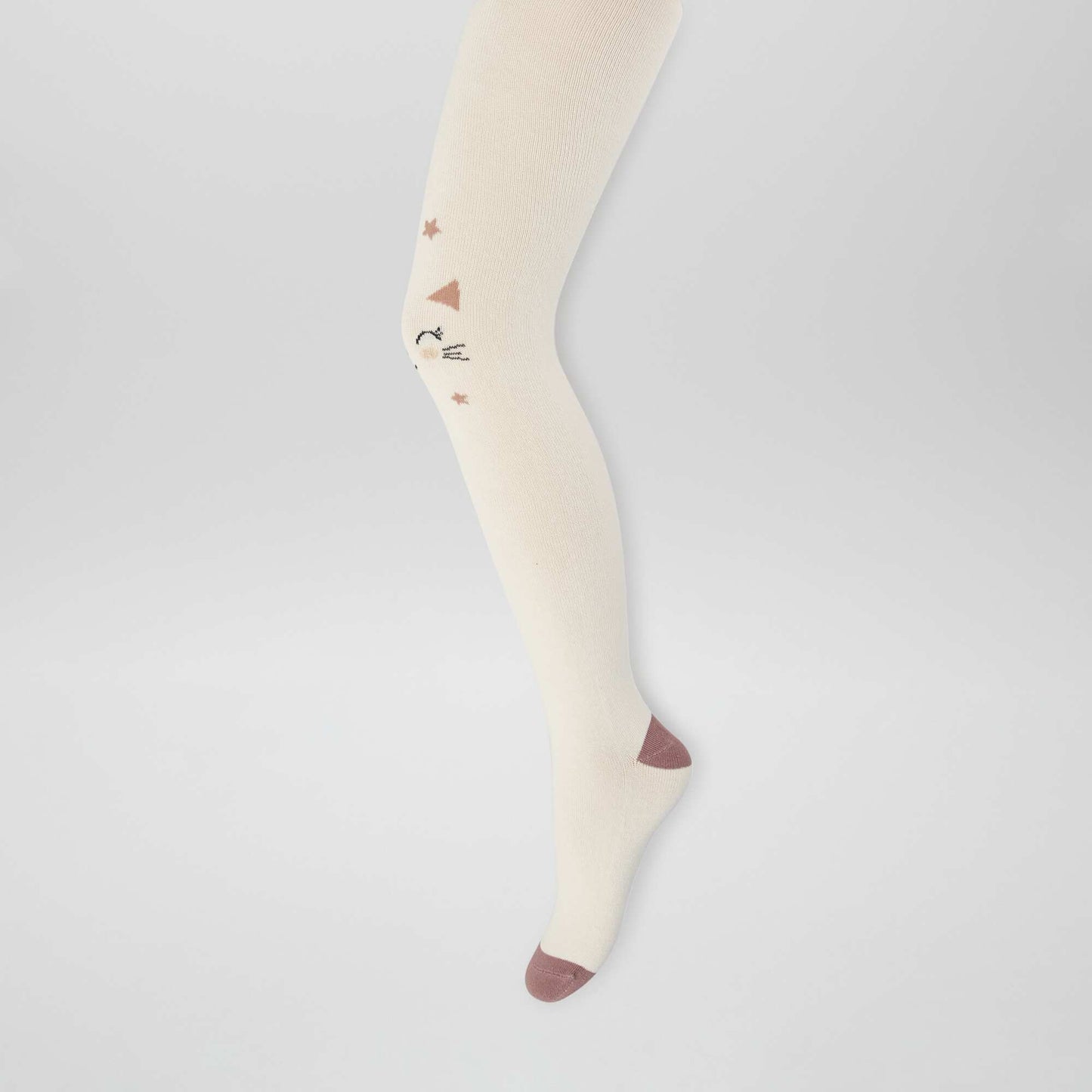 Lot de 2 collants en maille fantaisie Blanc/rose