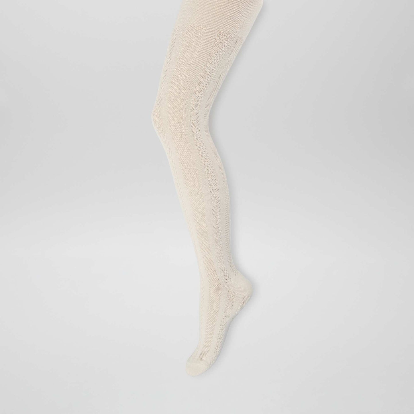 Lot de 2 paires de collants en maille fantaisie Gris/ecru
