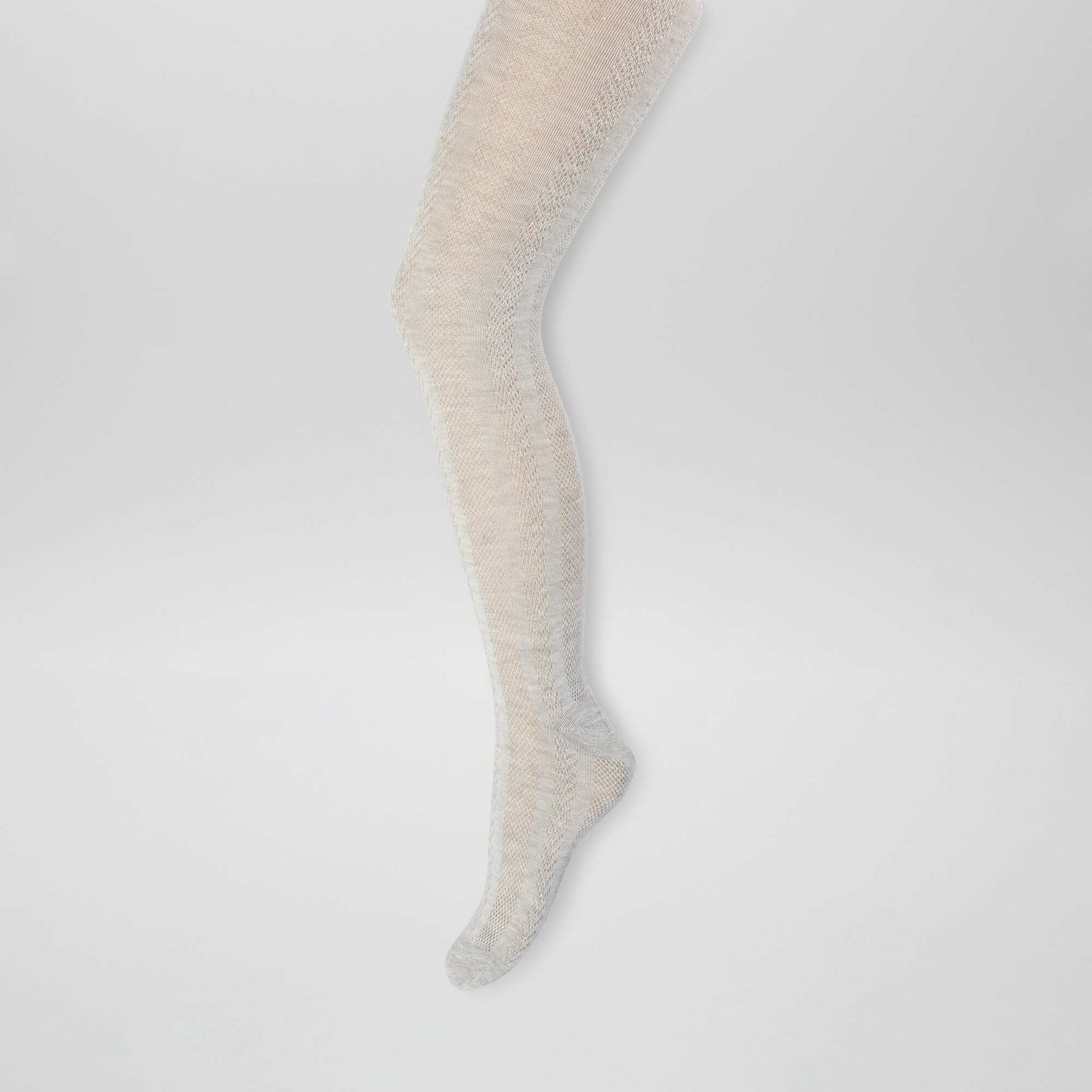 Lot de 2 paires de collants en maille fantaisie Gris/ecru