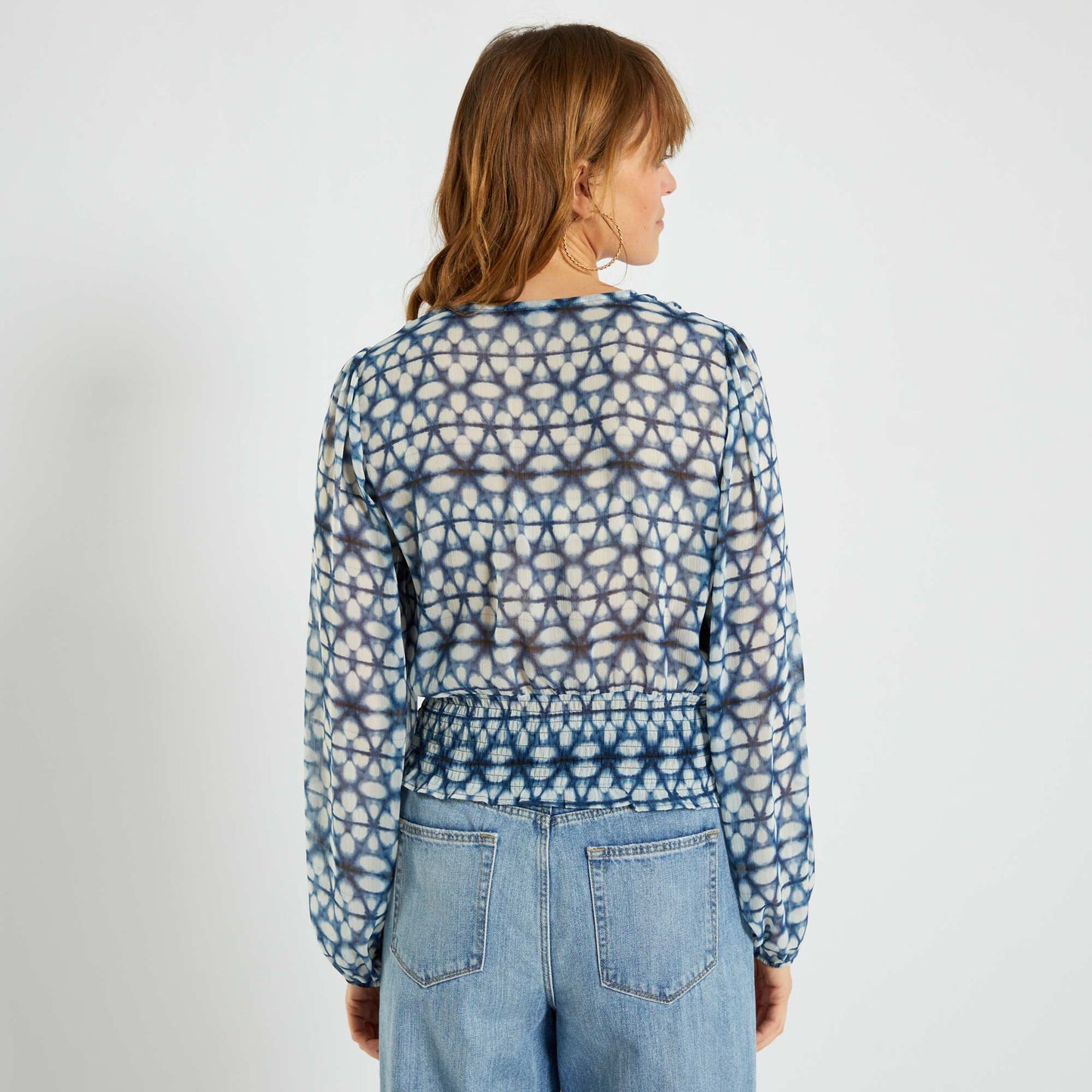 Blouse fluide Bleu