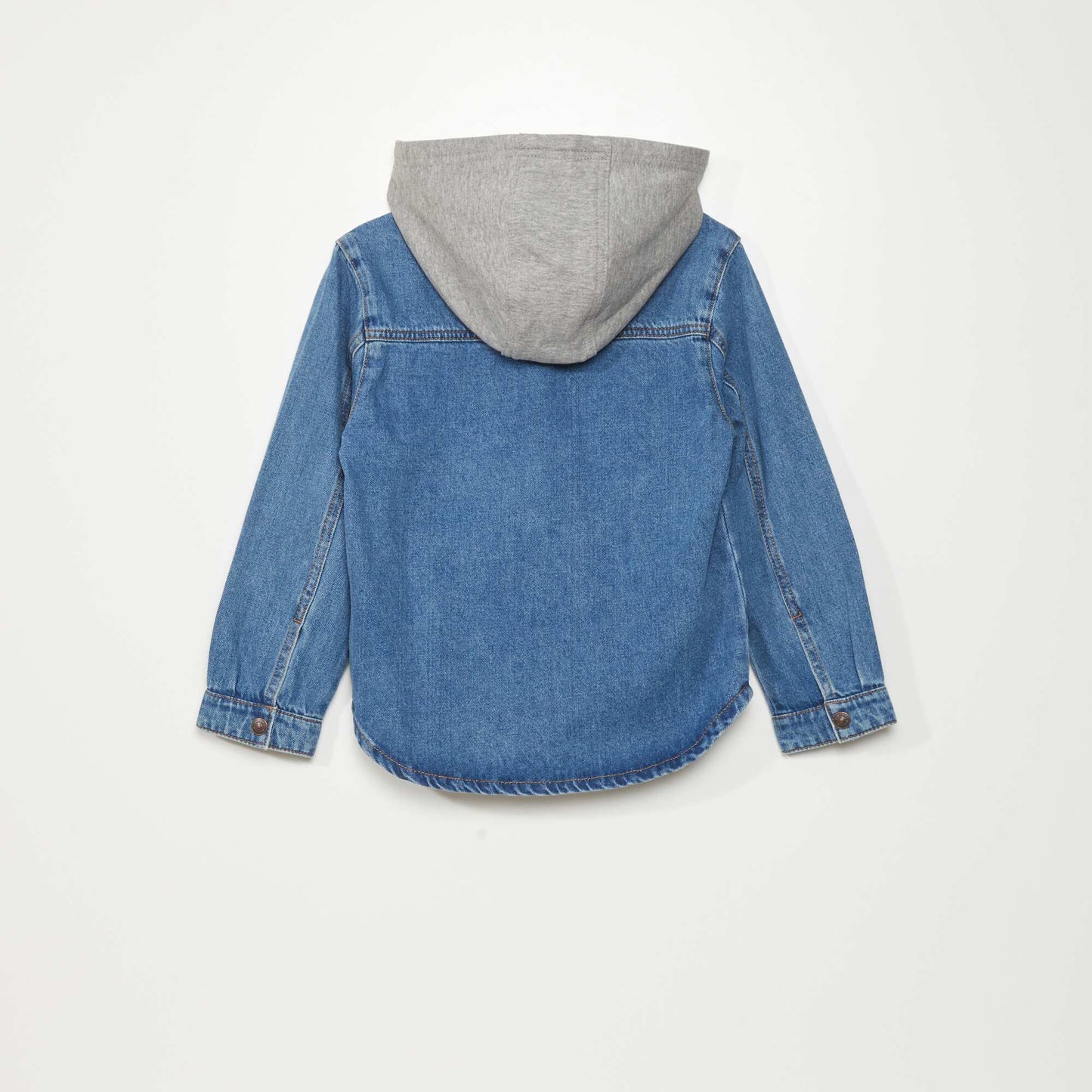 Chemise en jean avec capuche Bleu