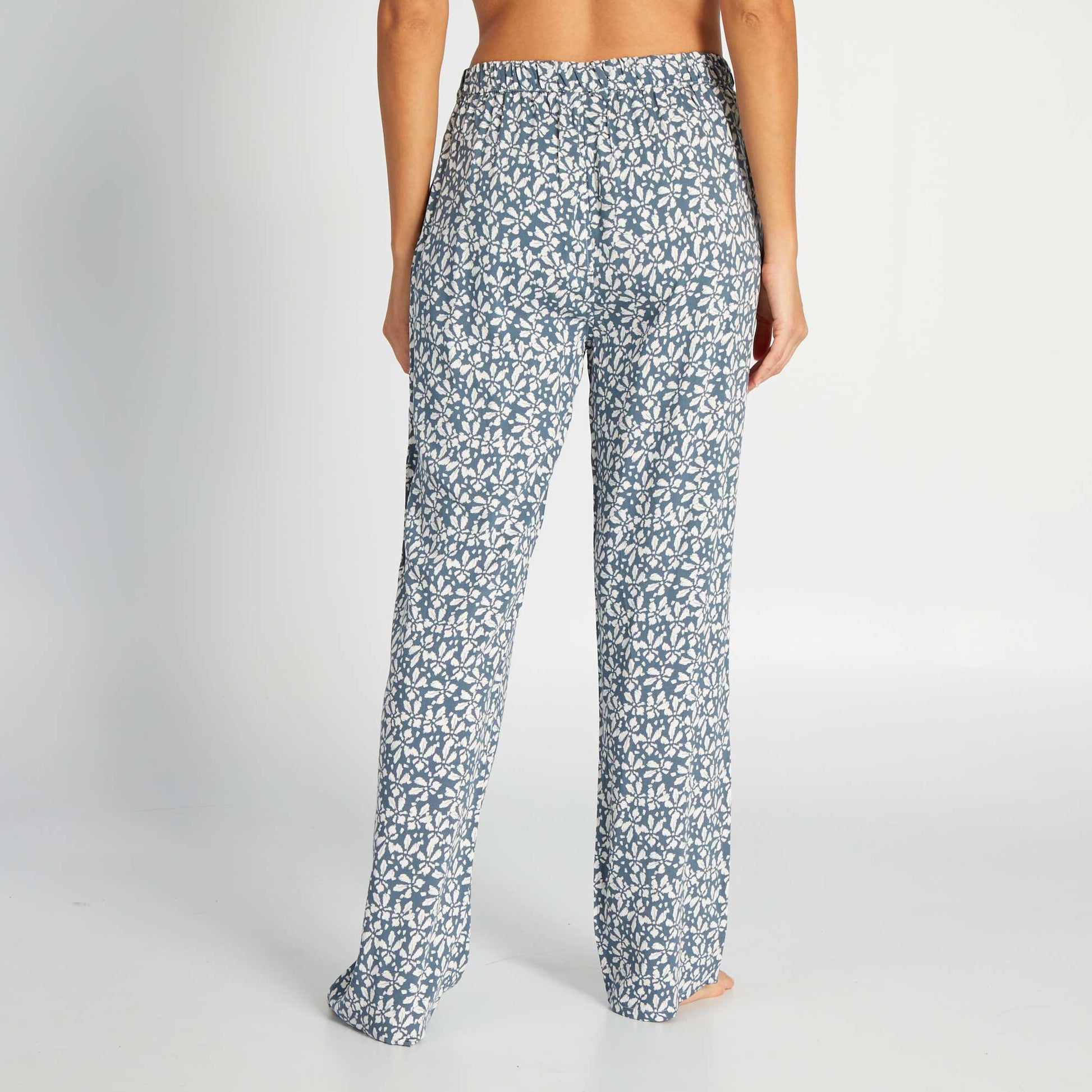 Pantalon de pyjama fluide imprim Bleu