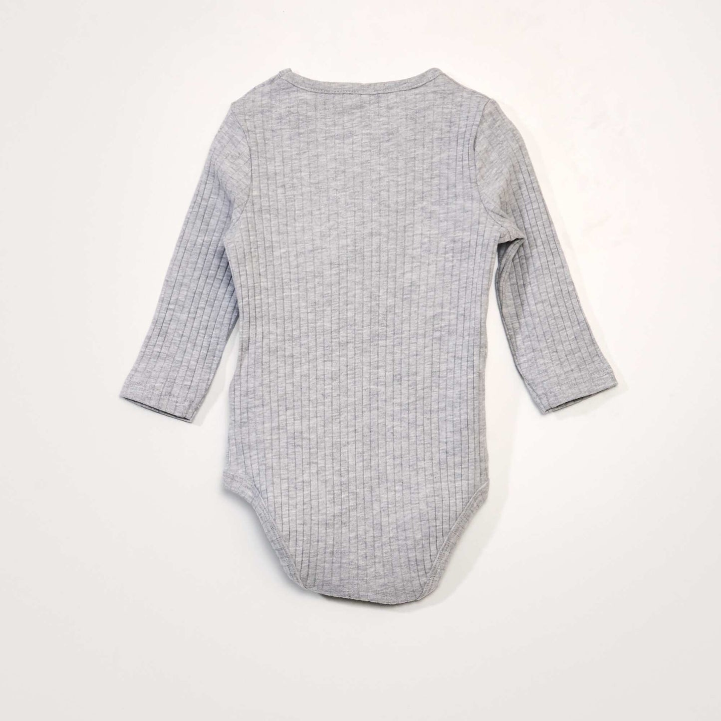 Body manches longues en rib Gris