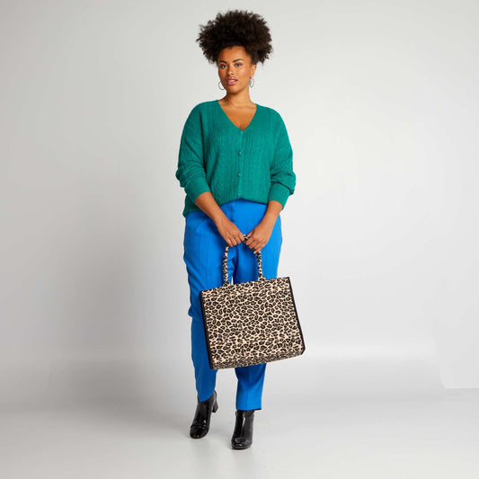 Gilet en maille tress e Vert