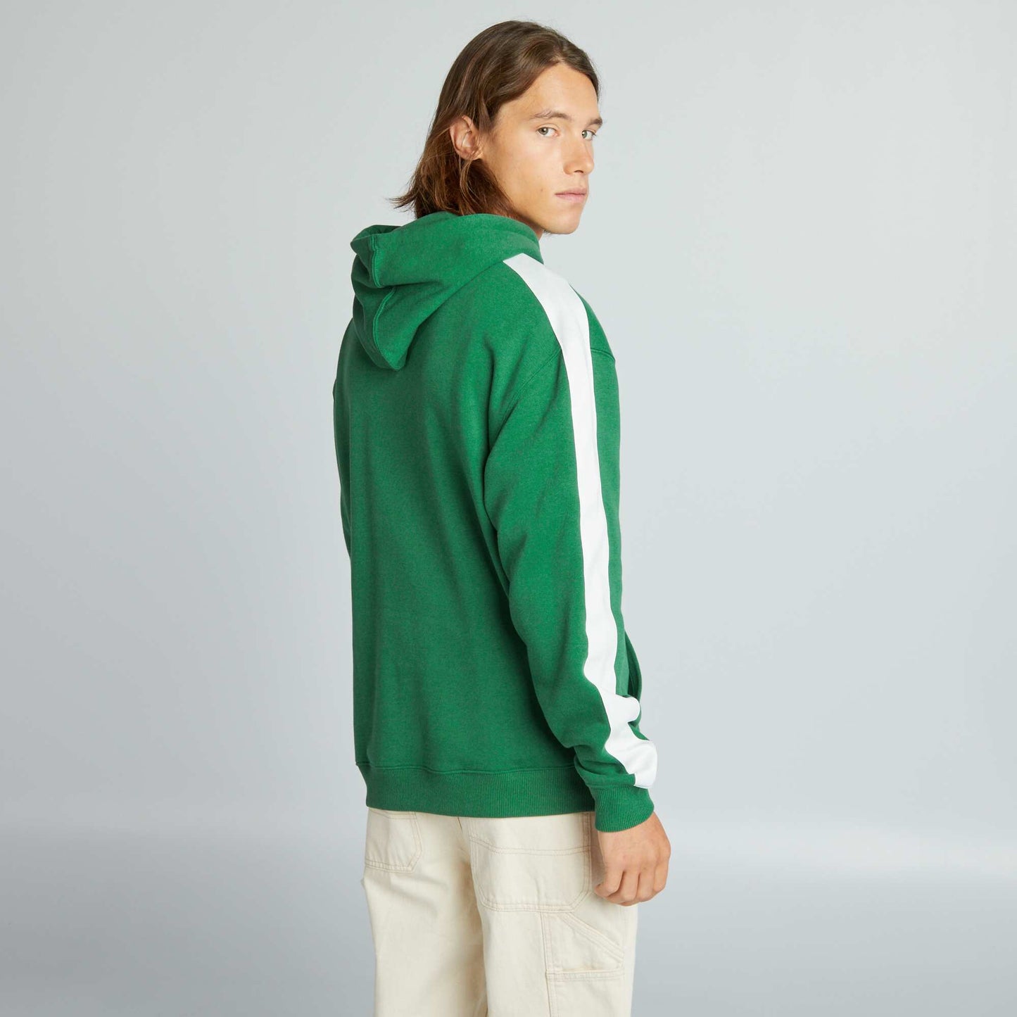 Sweat capuche bicolore Vert