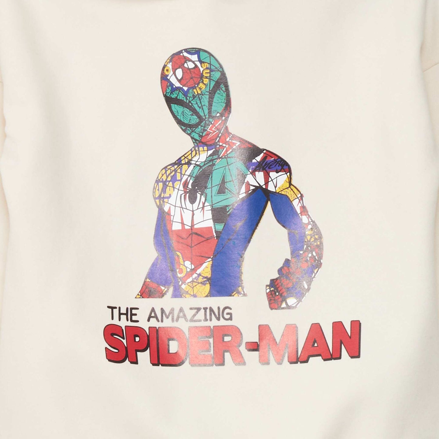 Sweat capuche 'Spider-Man' Ecru