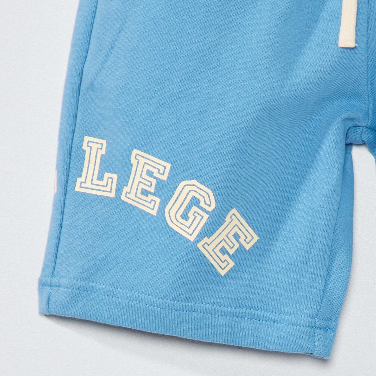 Short de sport en coton Bleu