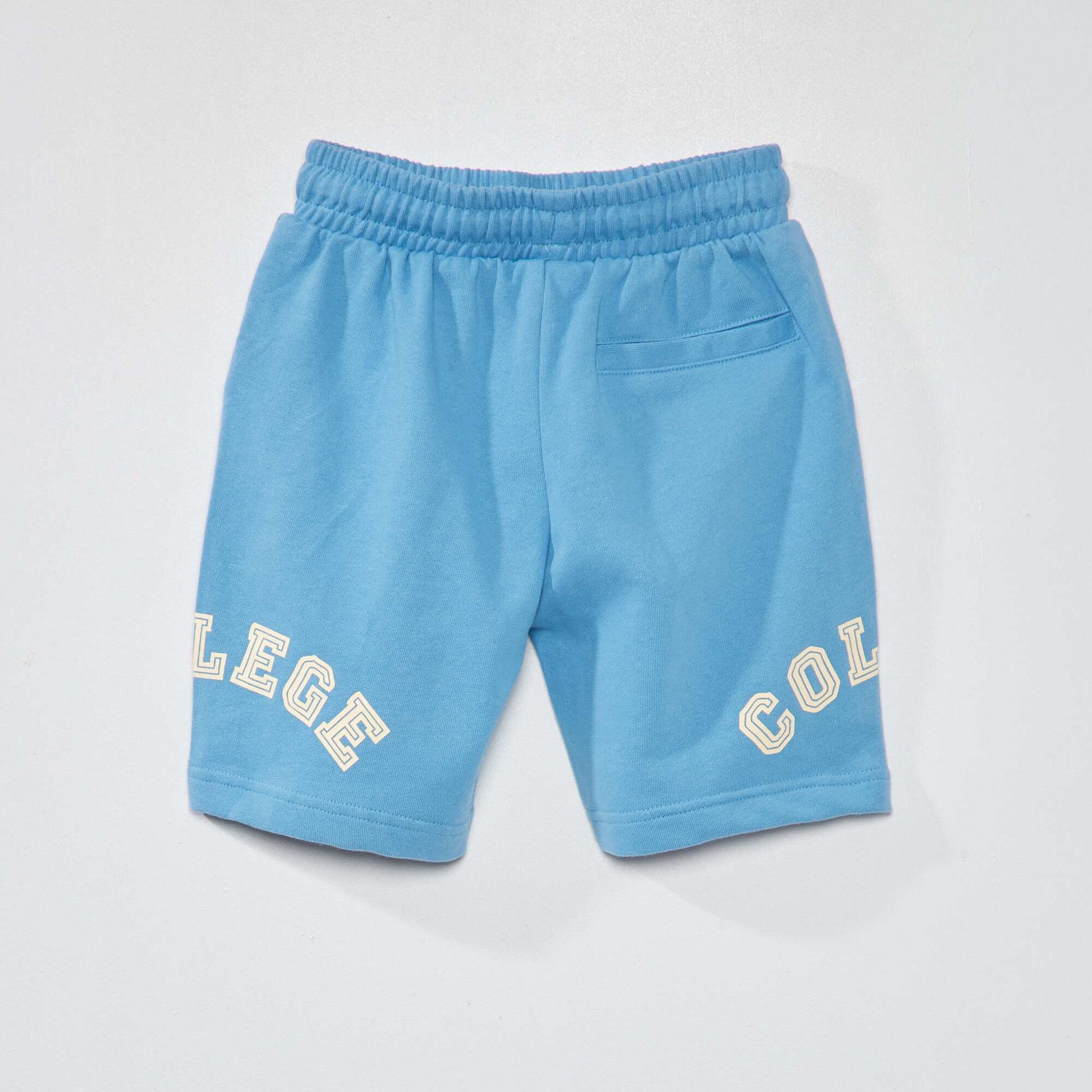 Short de sport en coton Bleu