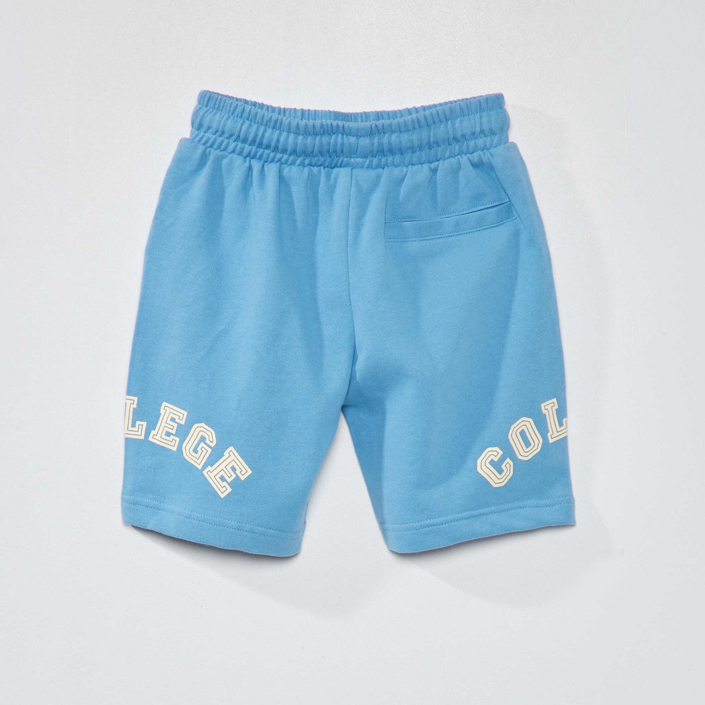 Short de sport en coton Bleu