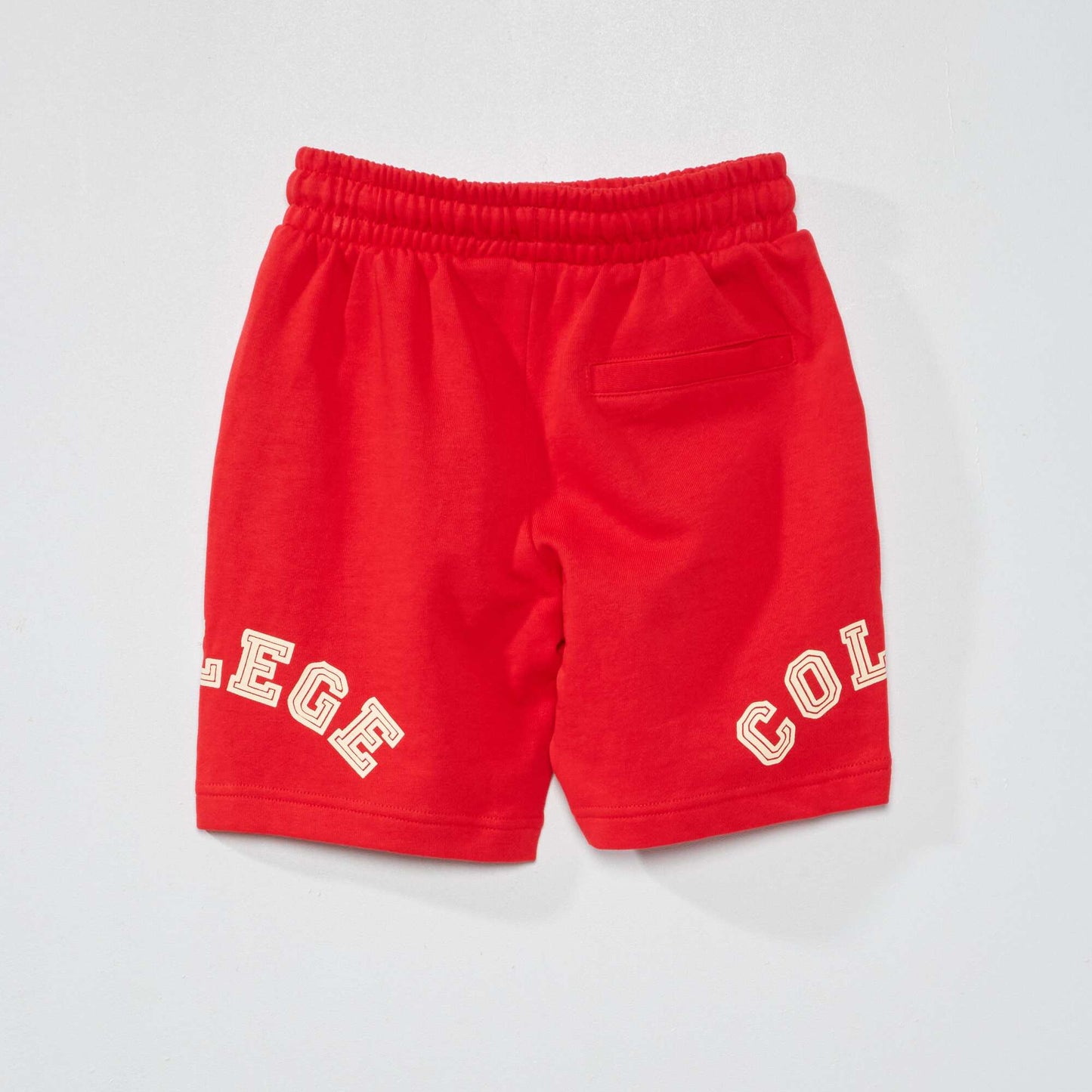 Short de sport en coton Rouge