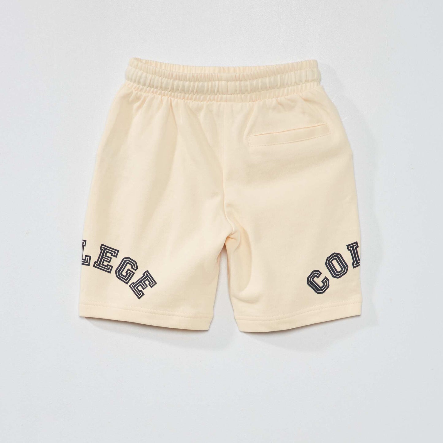 Short de sport en coton Beige