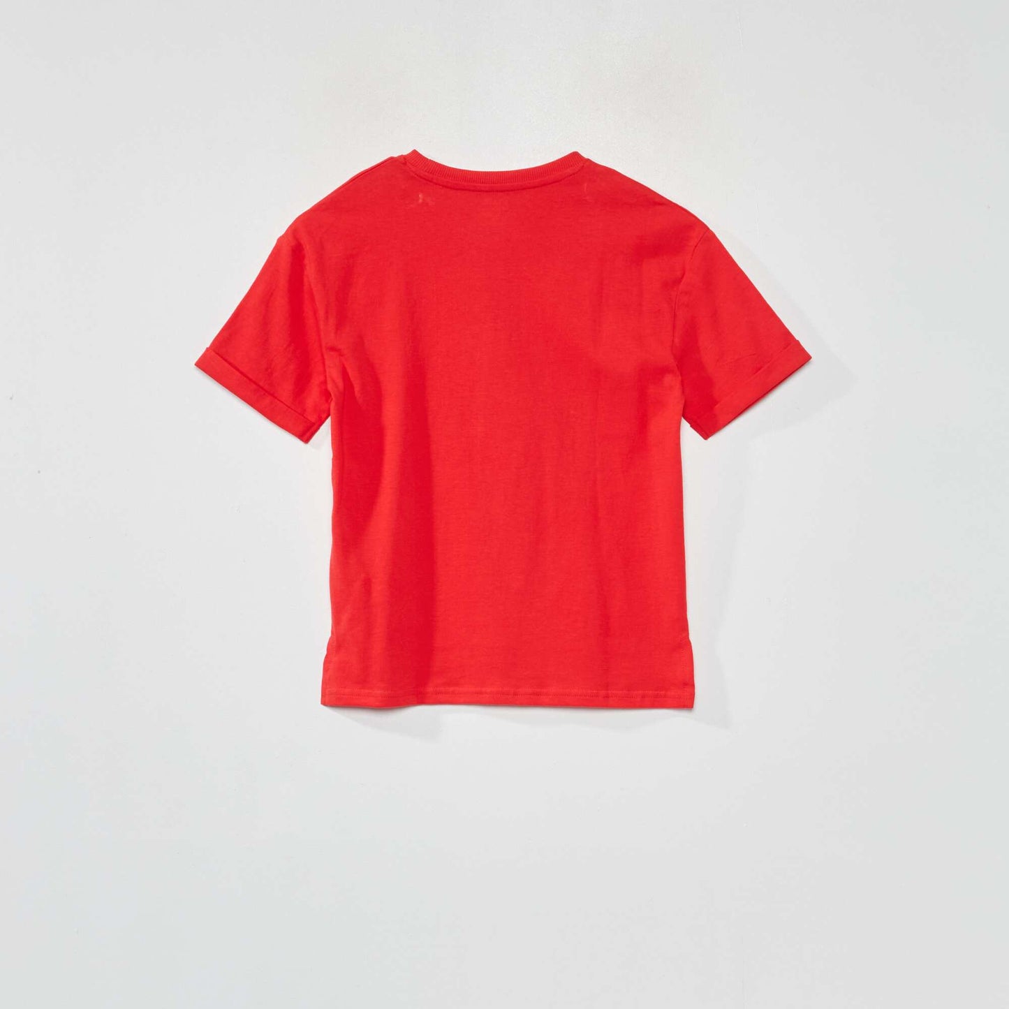 T-shirt en maille jersey imprim Rouge