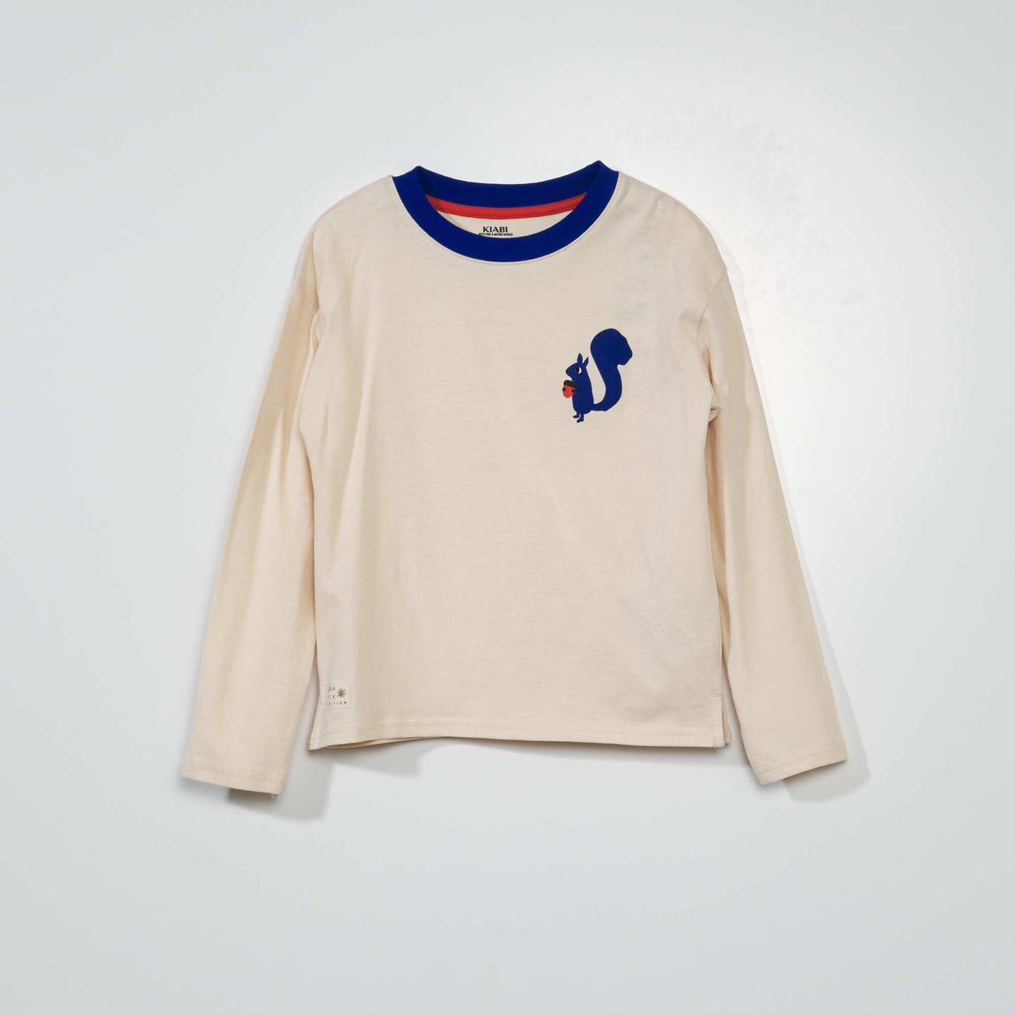 T-shirt en jersey imprim Beige