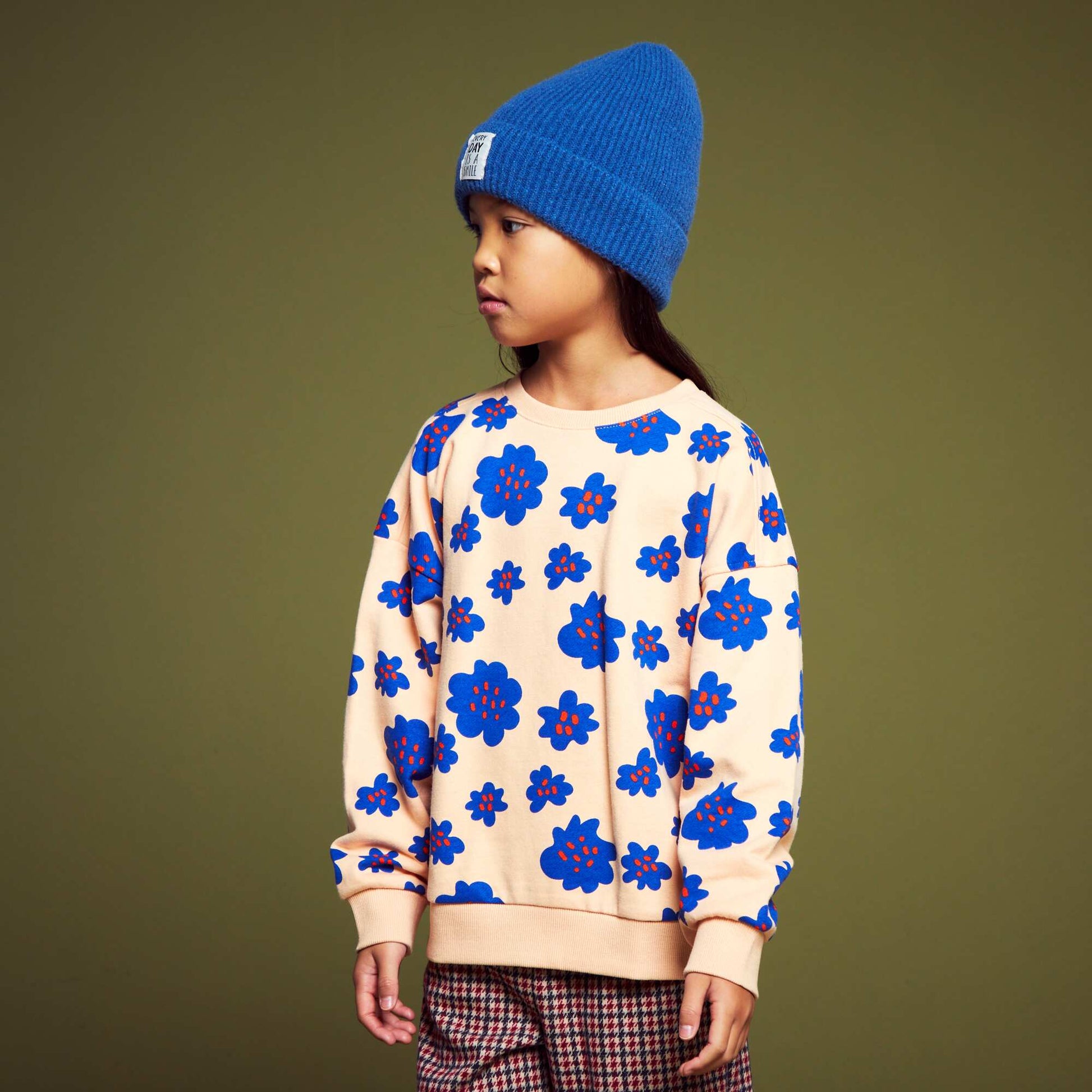 Sweat en molleton col rond Rose