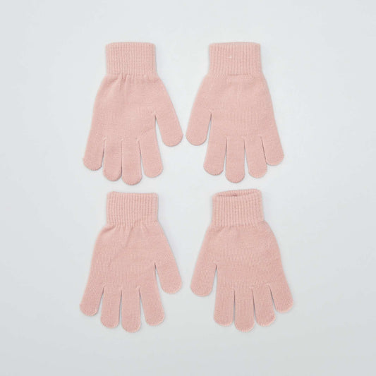 Lot de 2 paires de gants Rose