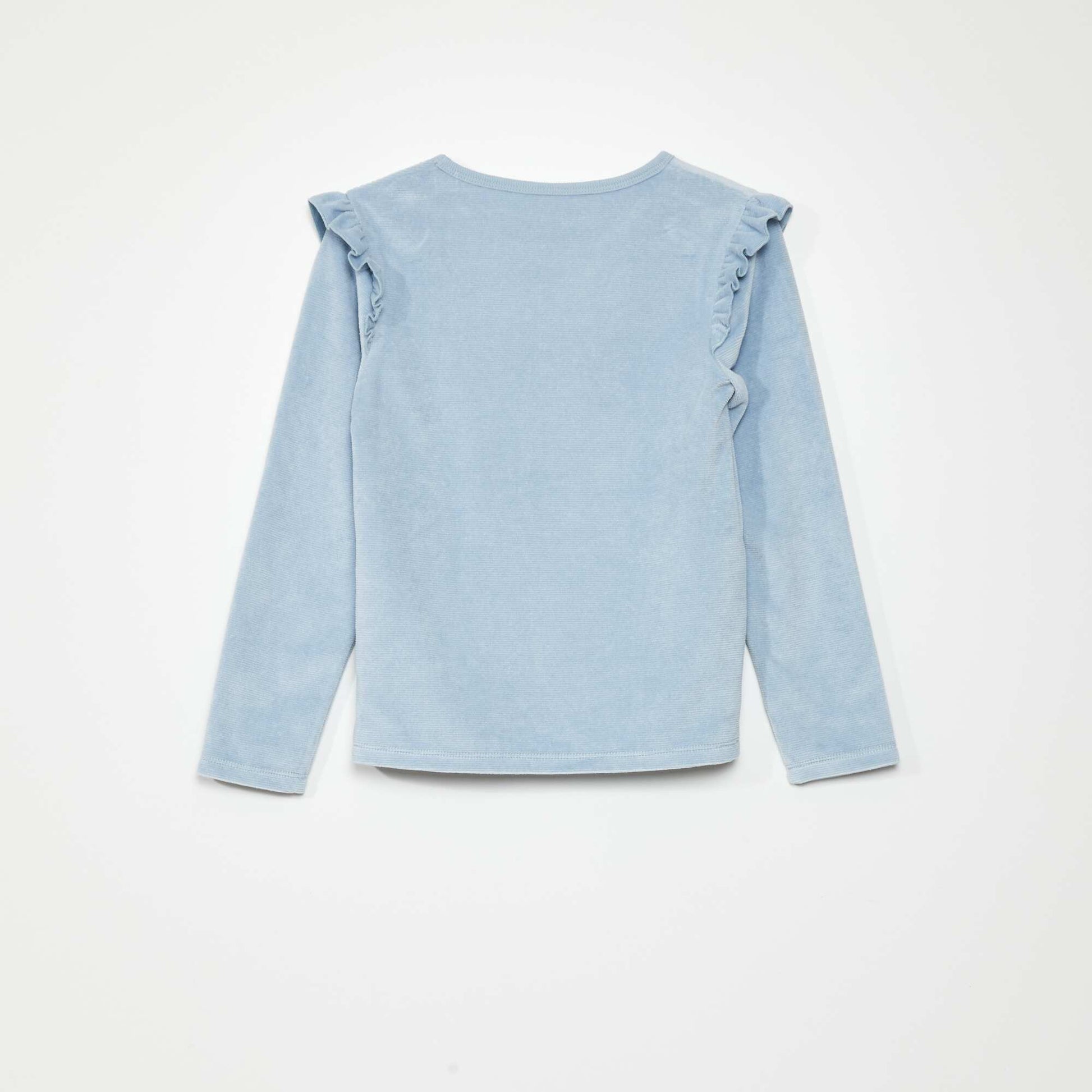 Pyjama long en velours - 2 pi ces Bleu