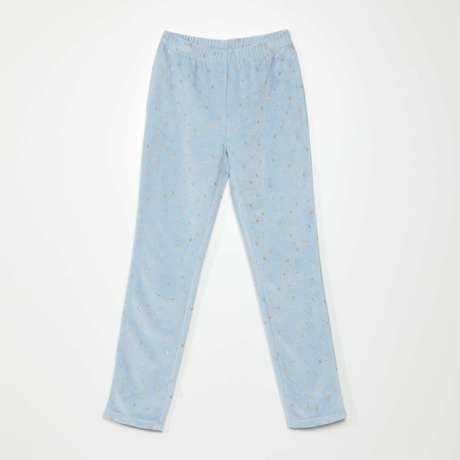 Pyjama long en velours - 2 pi ces Bleu