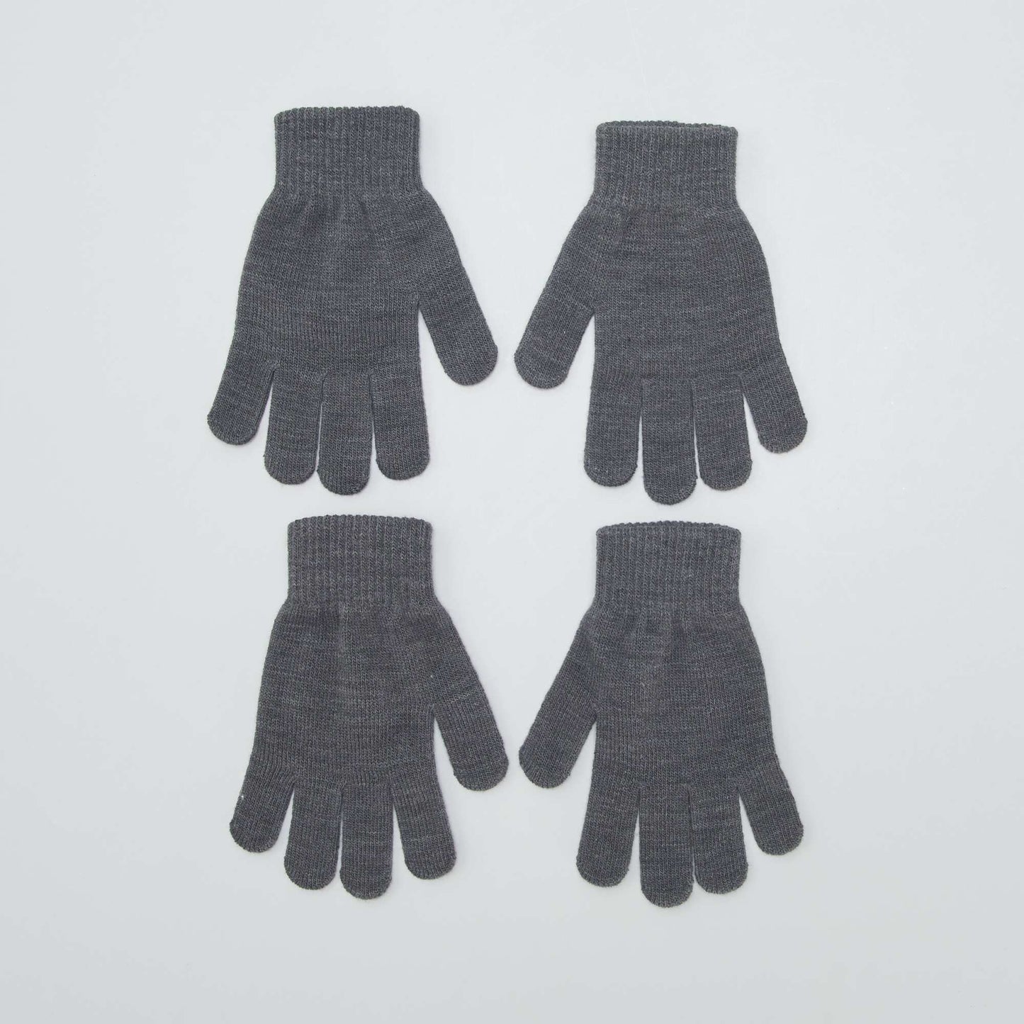 Lot de 2 paires de gants Gris