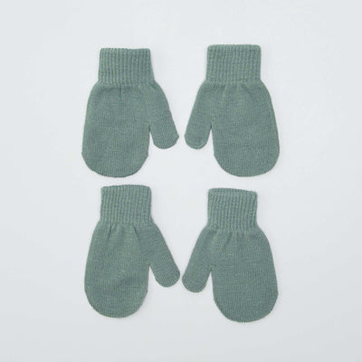 Lot de 2 paires de moufles Vert