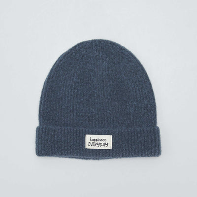 Bonnet en maille Bleu