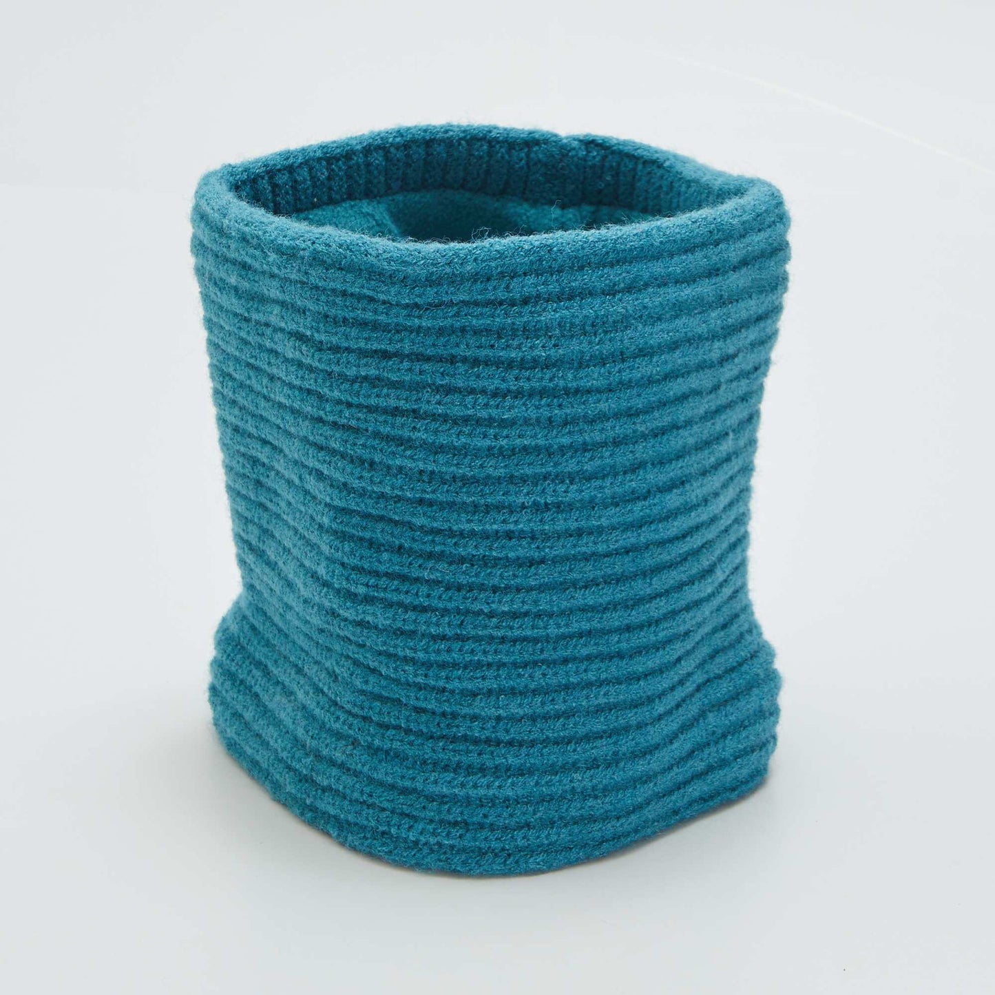 Snood en maille c tel e Bleu