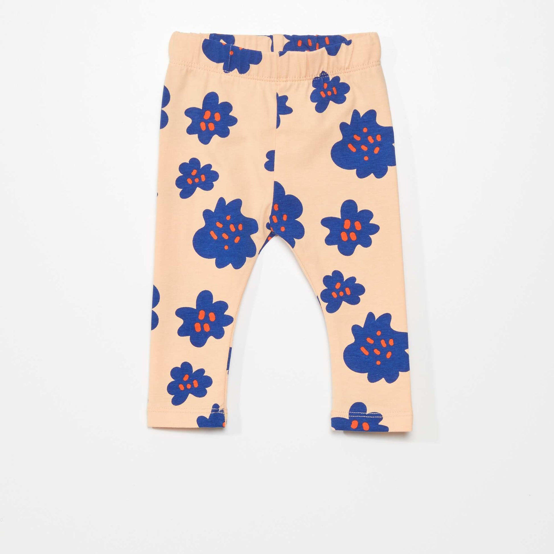 Legging imprim maxi-fleurs Orange/bleu