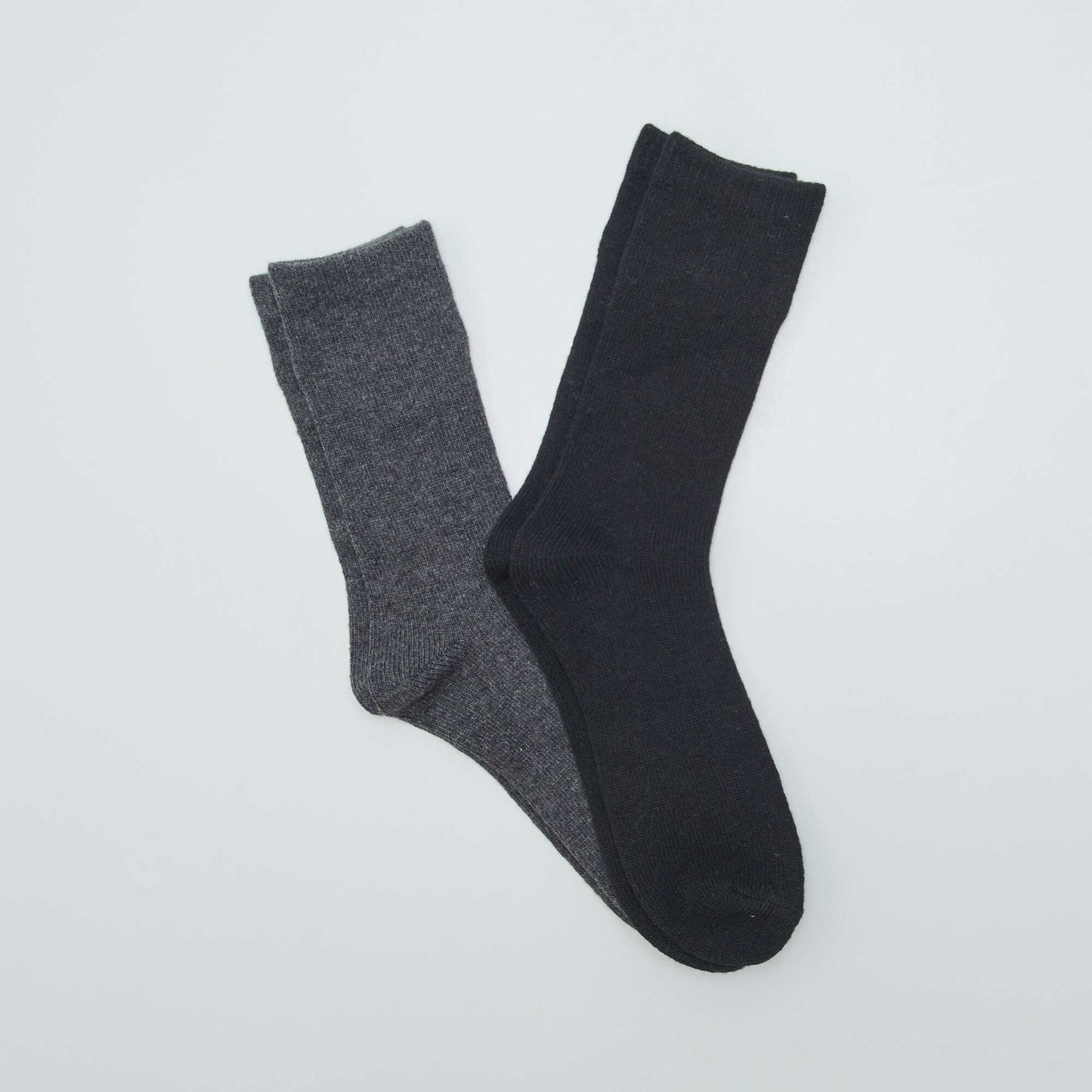 Lot de 2 paires de chaussettes Gris/noir